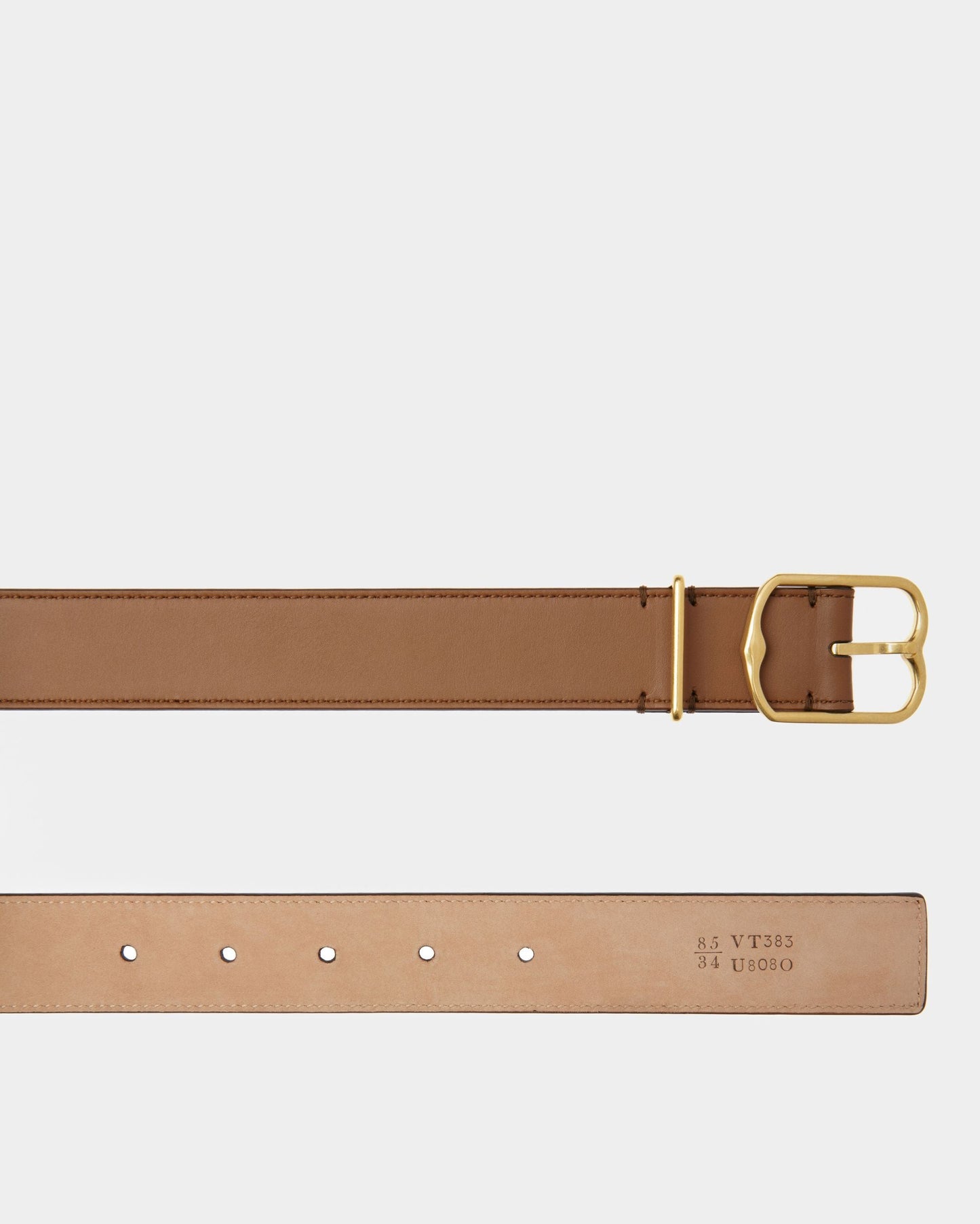 Emblem 30mm Belt | Women's Belt | Brown Leather | Bally | Still Life Detail