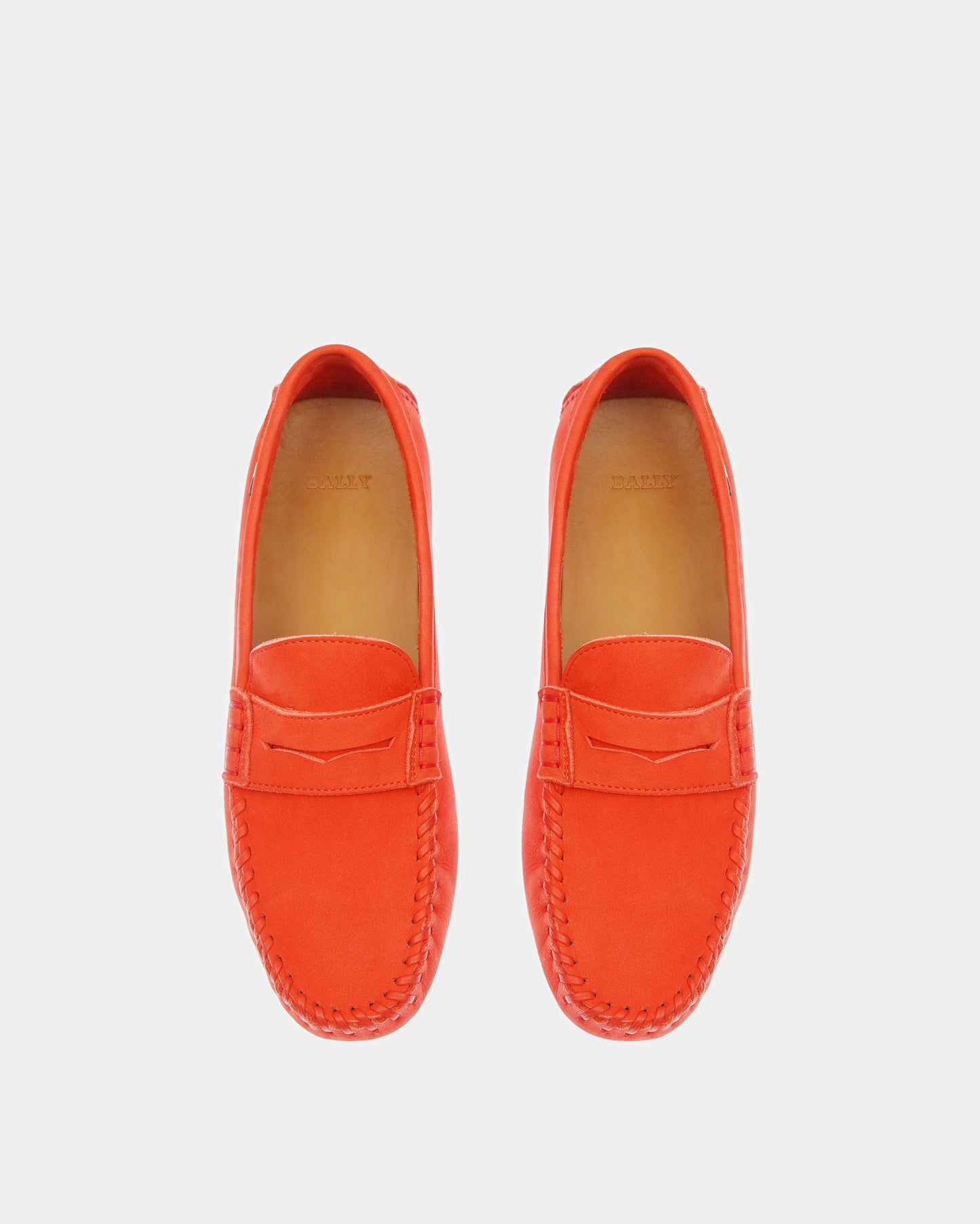 Lamby Leather Drivers In Orange