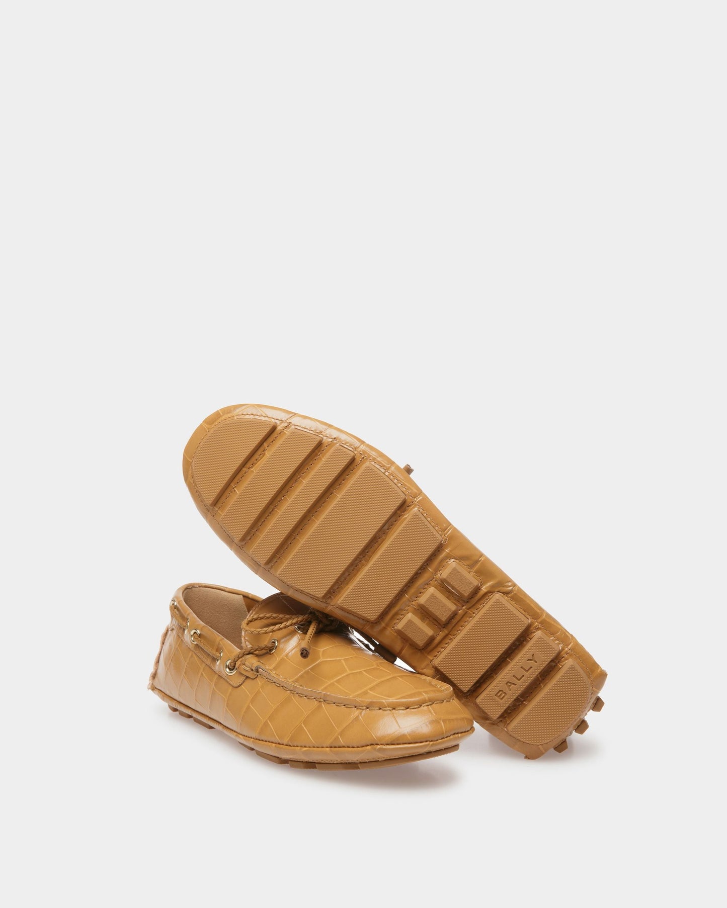 Kyan | Women's Drivers | Desert Leather | Bally | Still Life Below