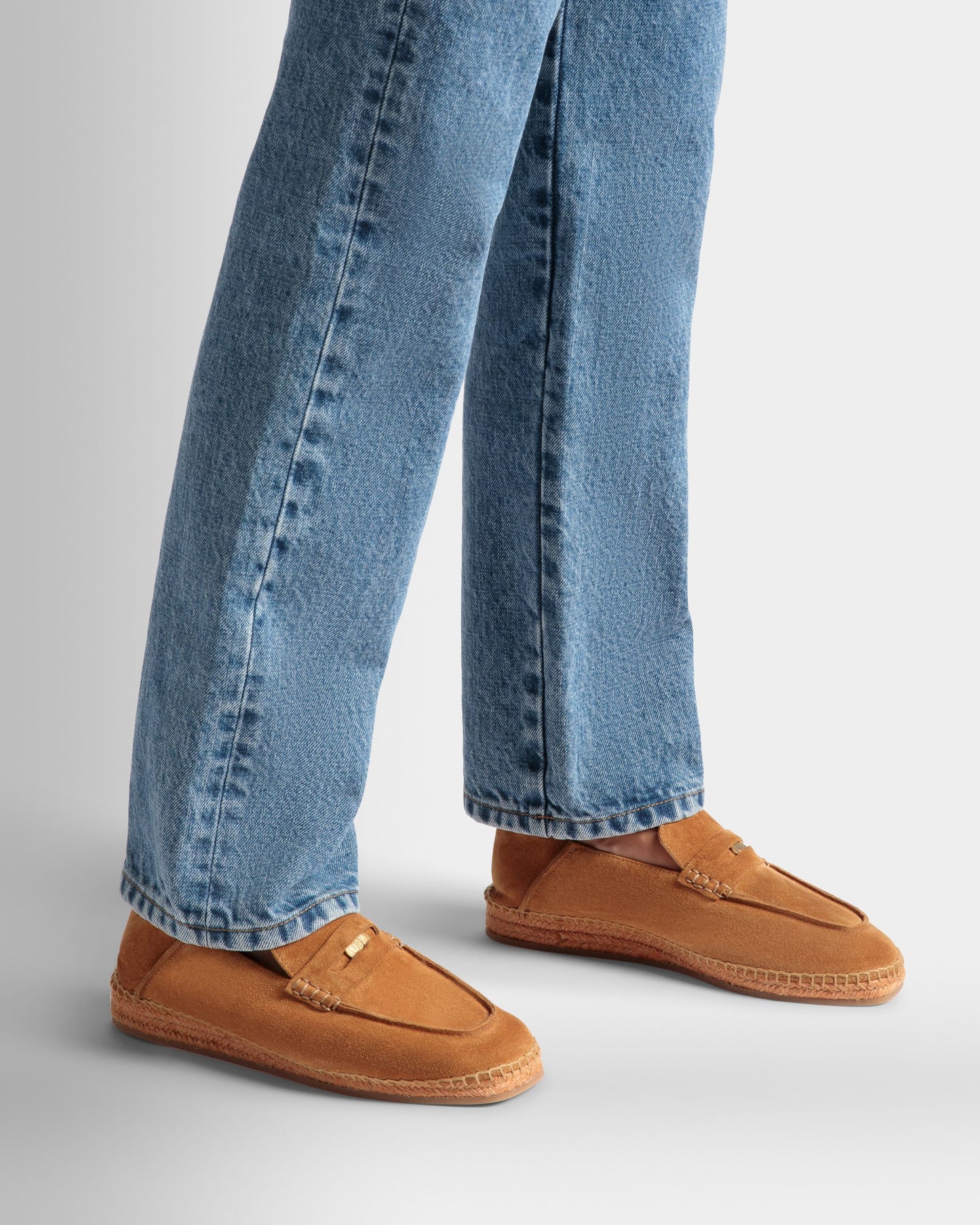 Kolby | Women's Espadrilles | Desert Leather | Bally | On Model Close Up