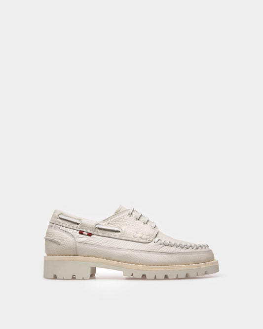 Trendal Leather Moccasin In Denty White