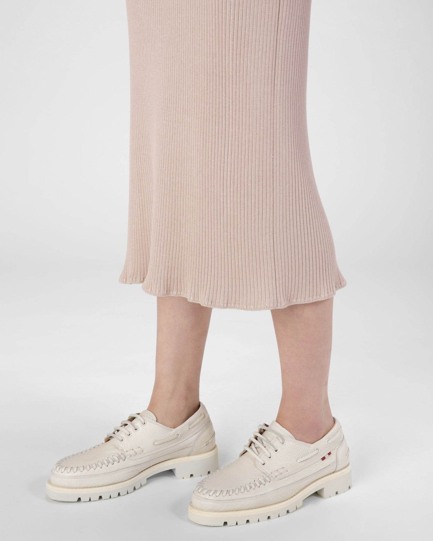 Trendal Leather Moccasin In Denty White