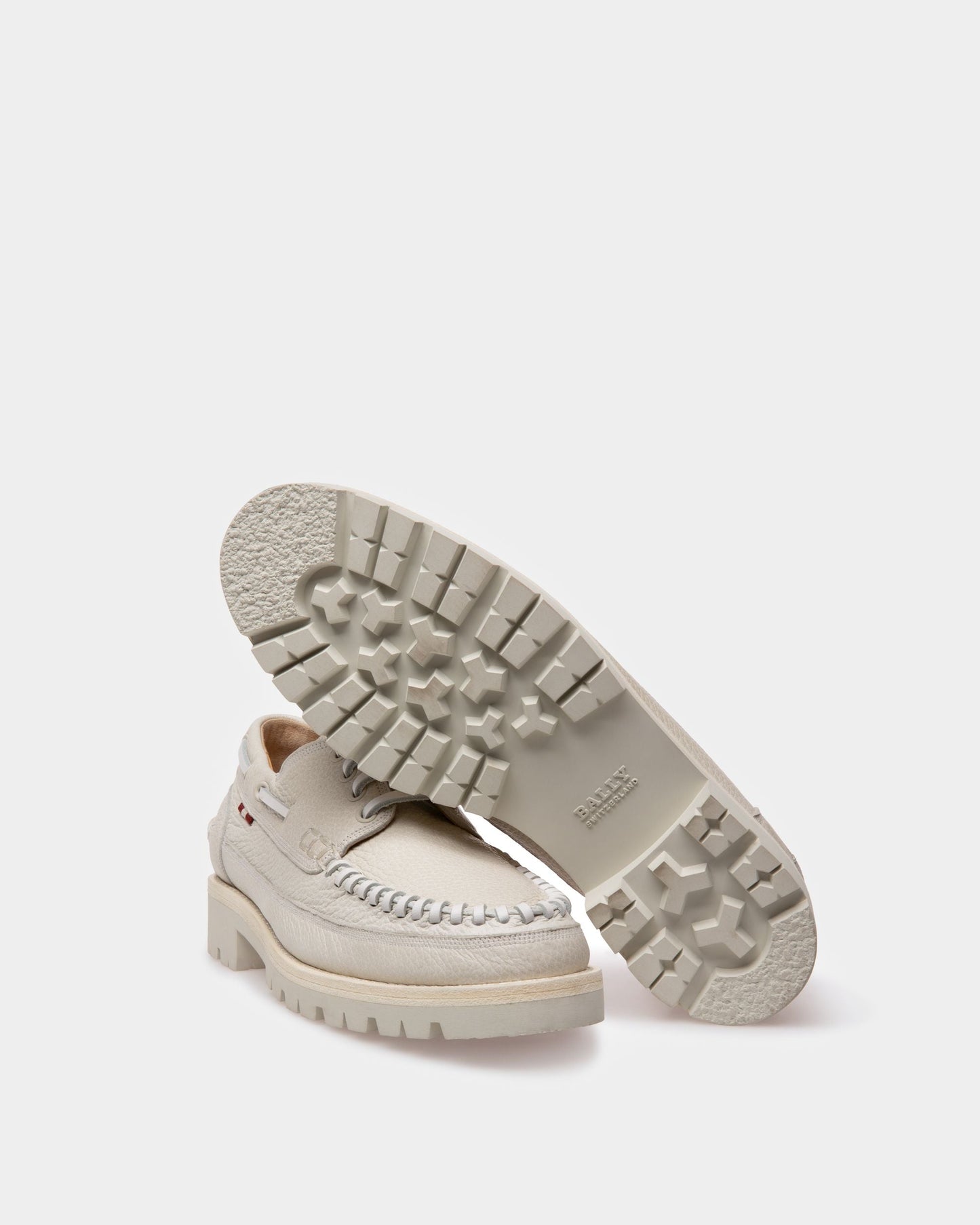Trendal Leather Moccasin In Denty White
