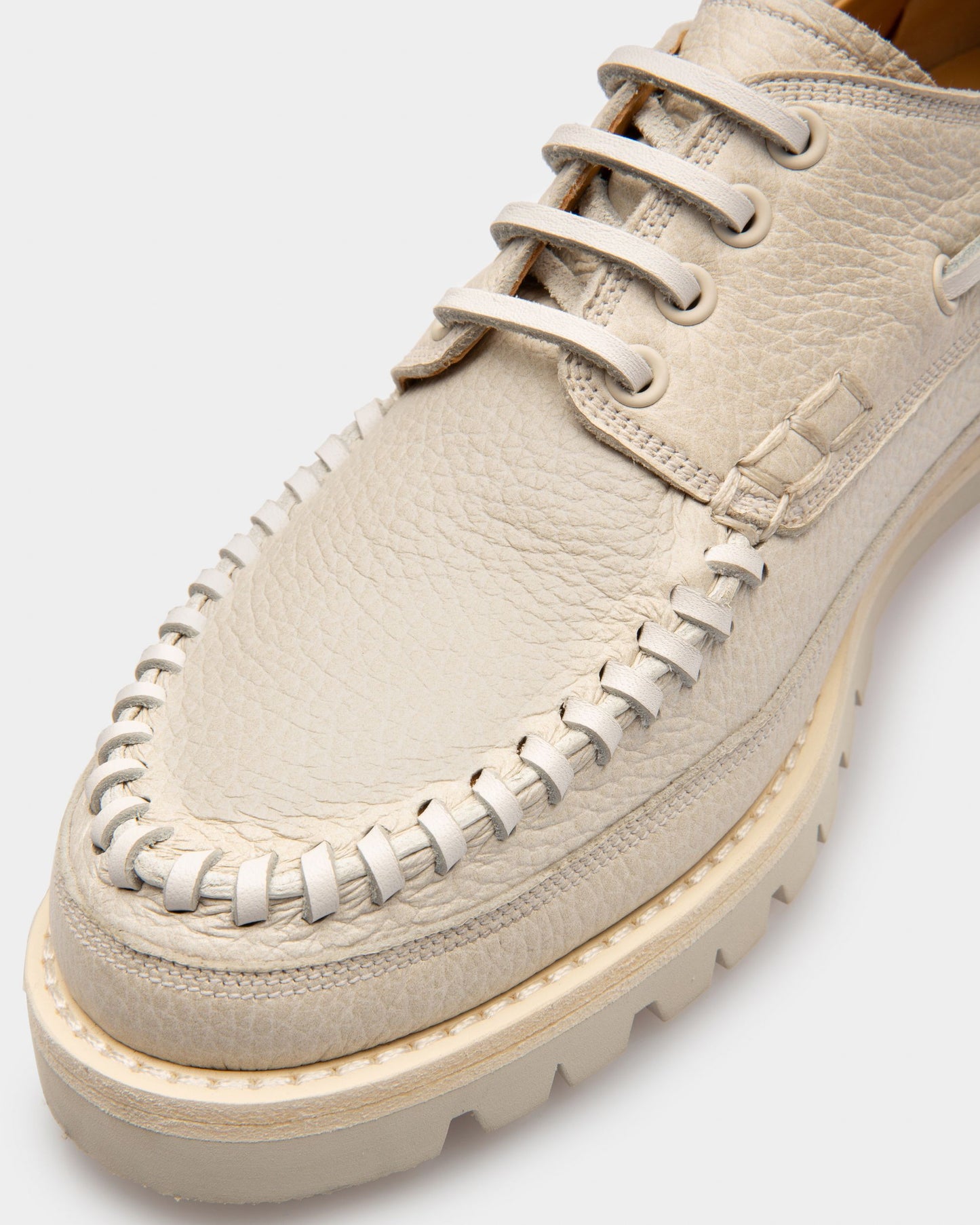 Trendal Leather Moccasin In Denty White