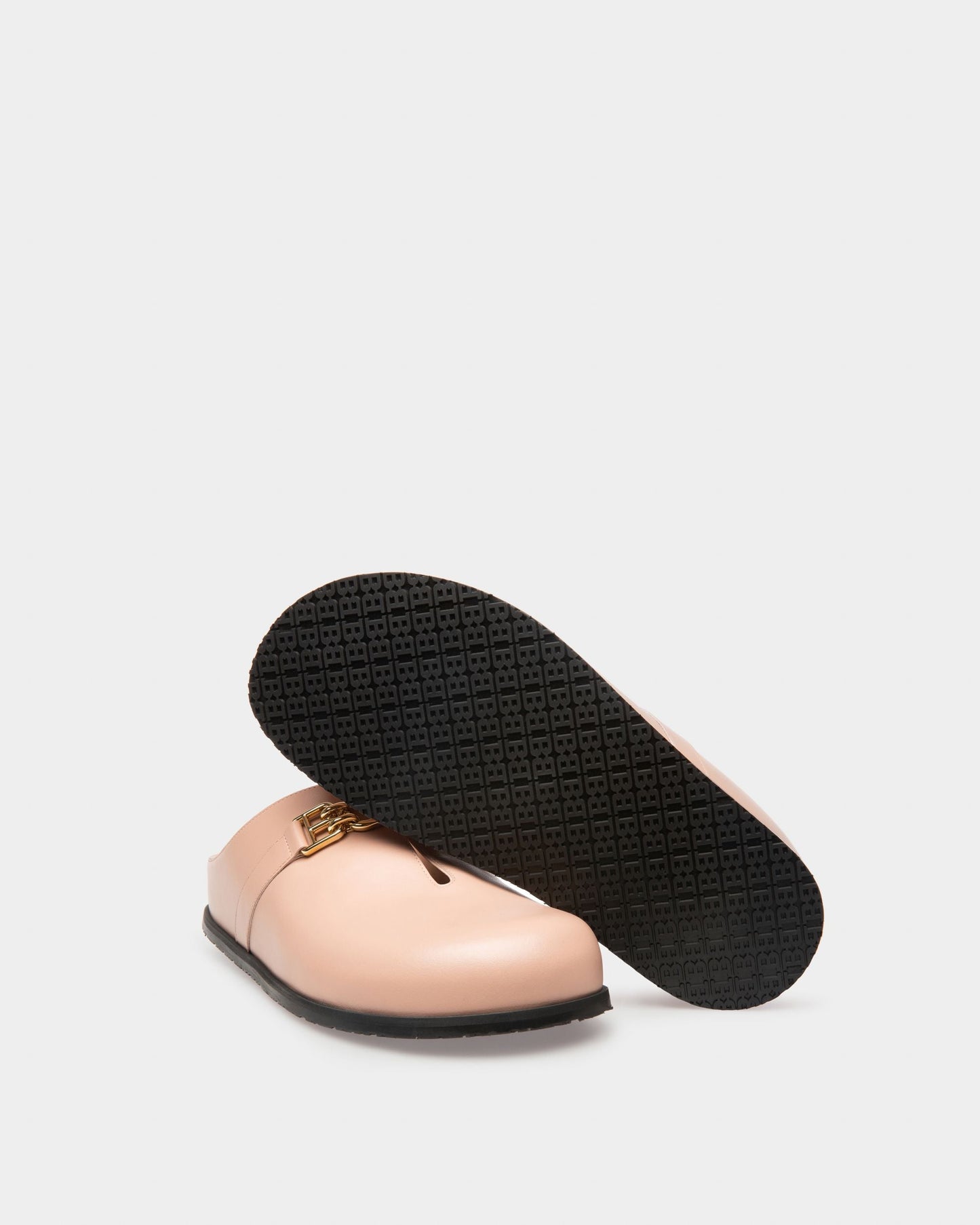 Francine Leather Slippers In Pink