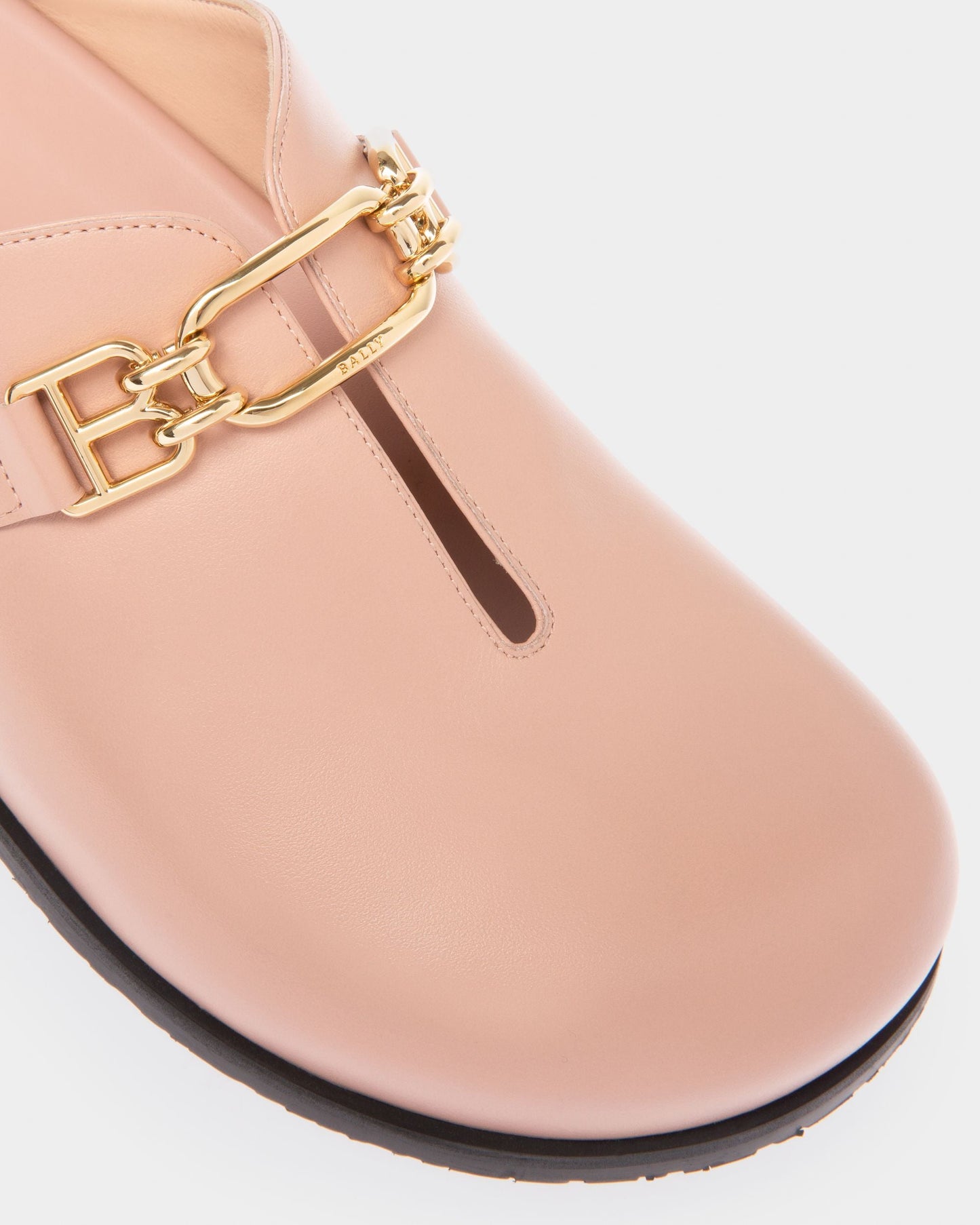 Francine Leather Slippers In Pink