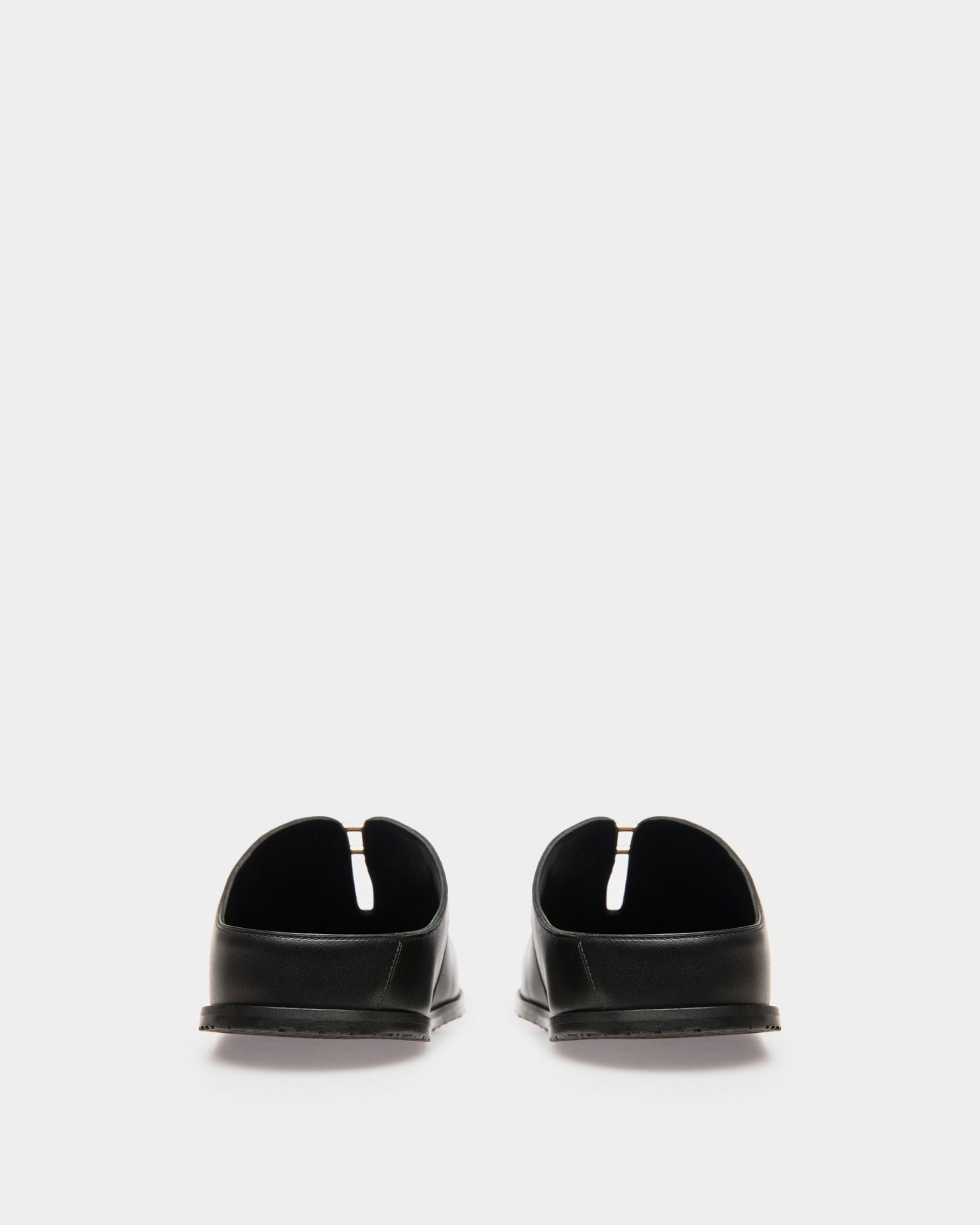 Francine Leather Slippers In Black