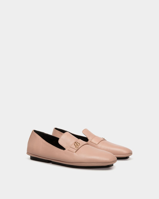 Slipper in Beige Leather