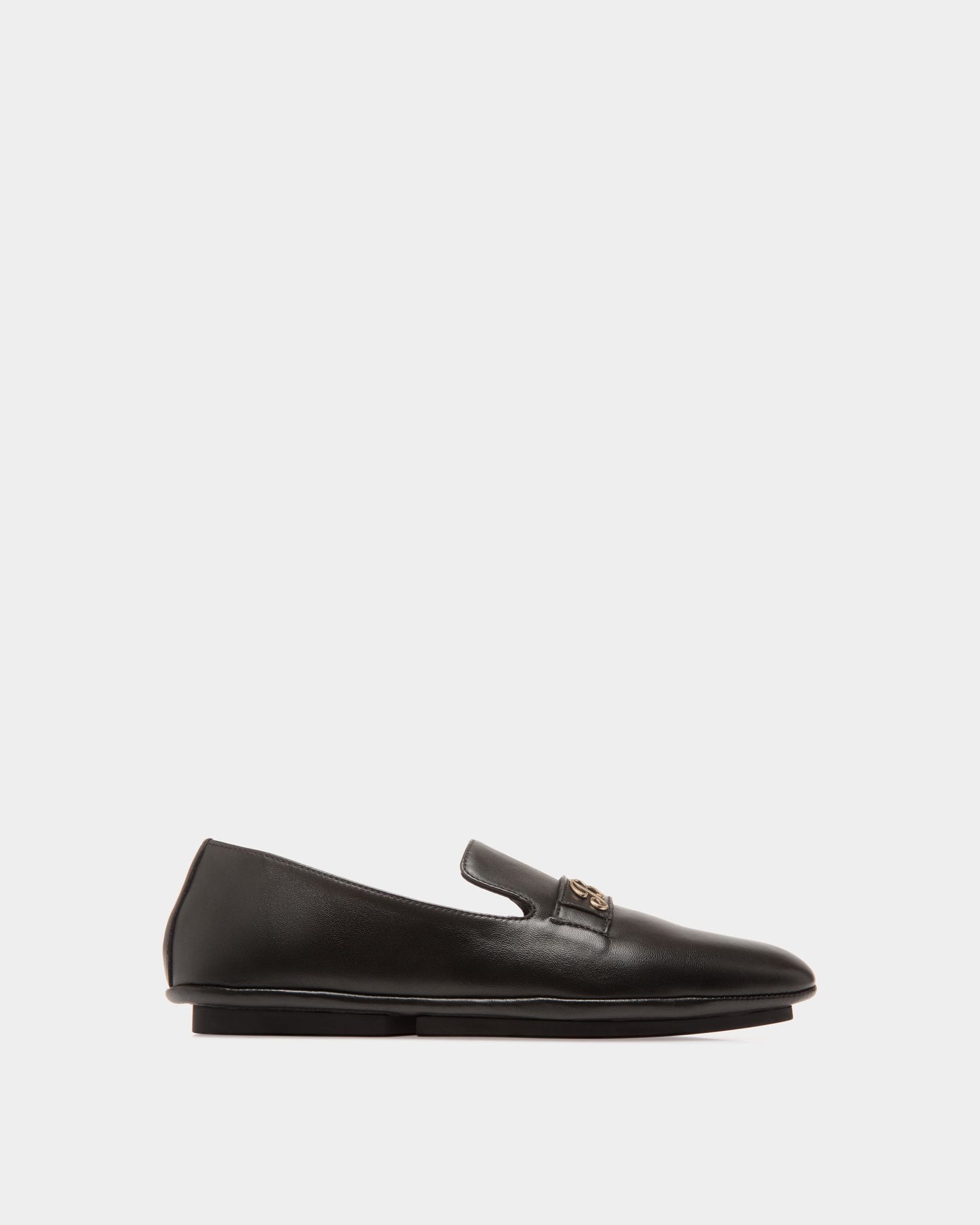 Slipper in Black Leather