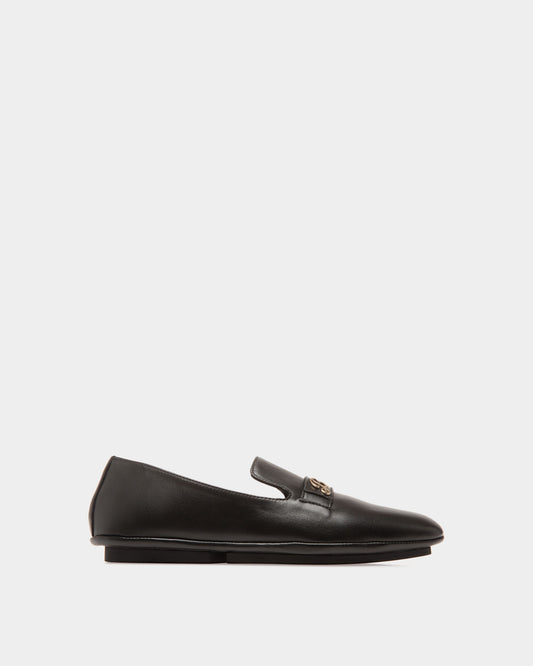Slipper in Black Leather