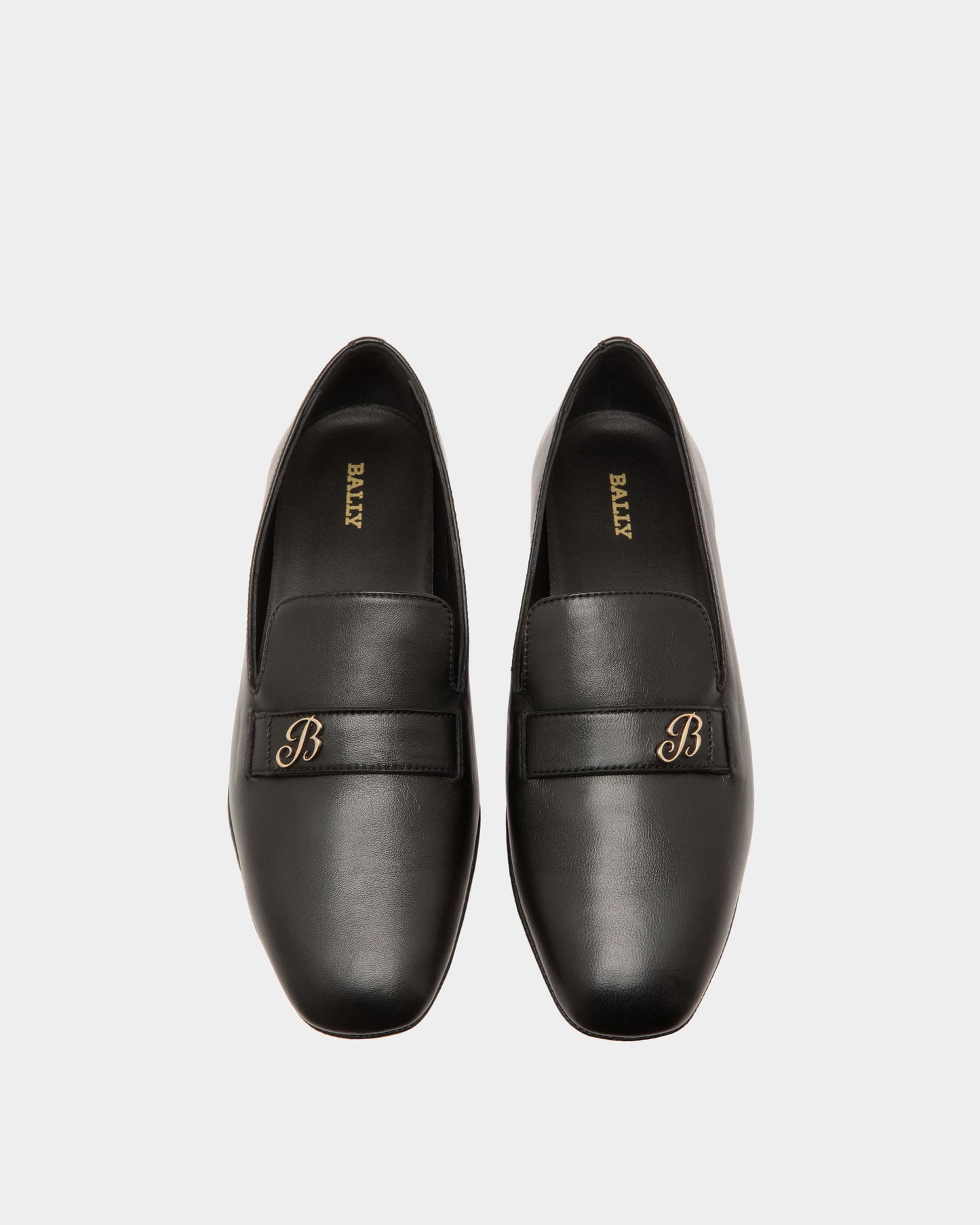 Slipper in Black Leather