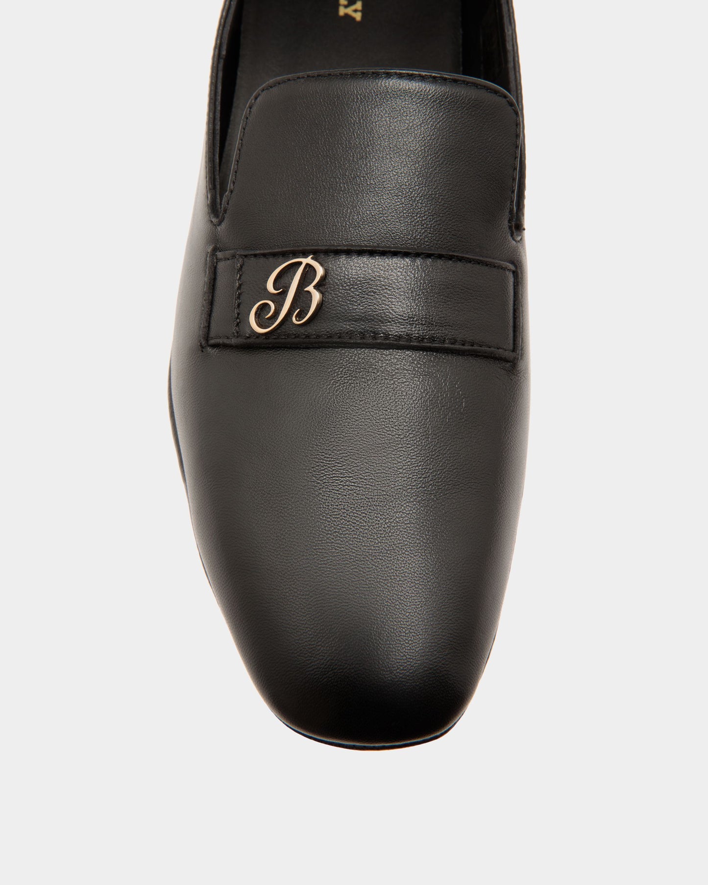 Slipper in Black Leather