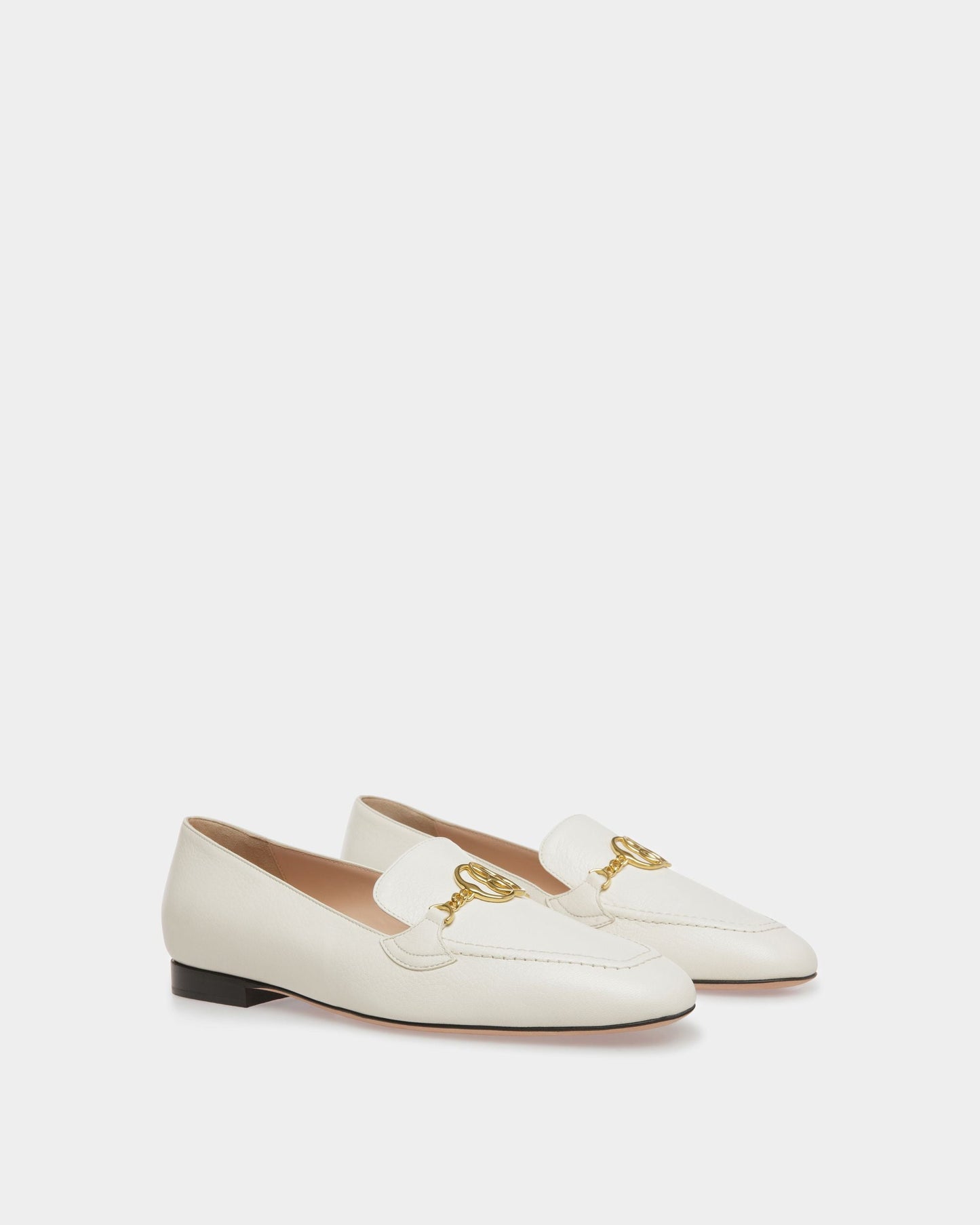 Obrien | Women's Flats | Bone Leather | Bally | Still Life 3/4 Front