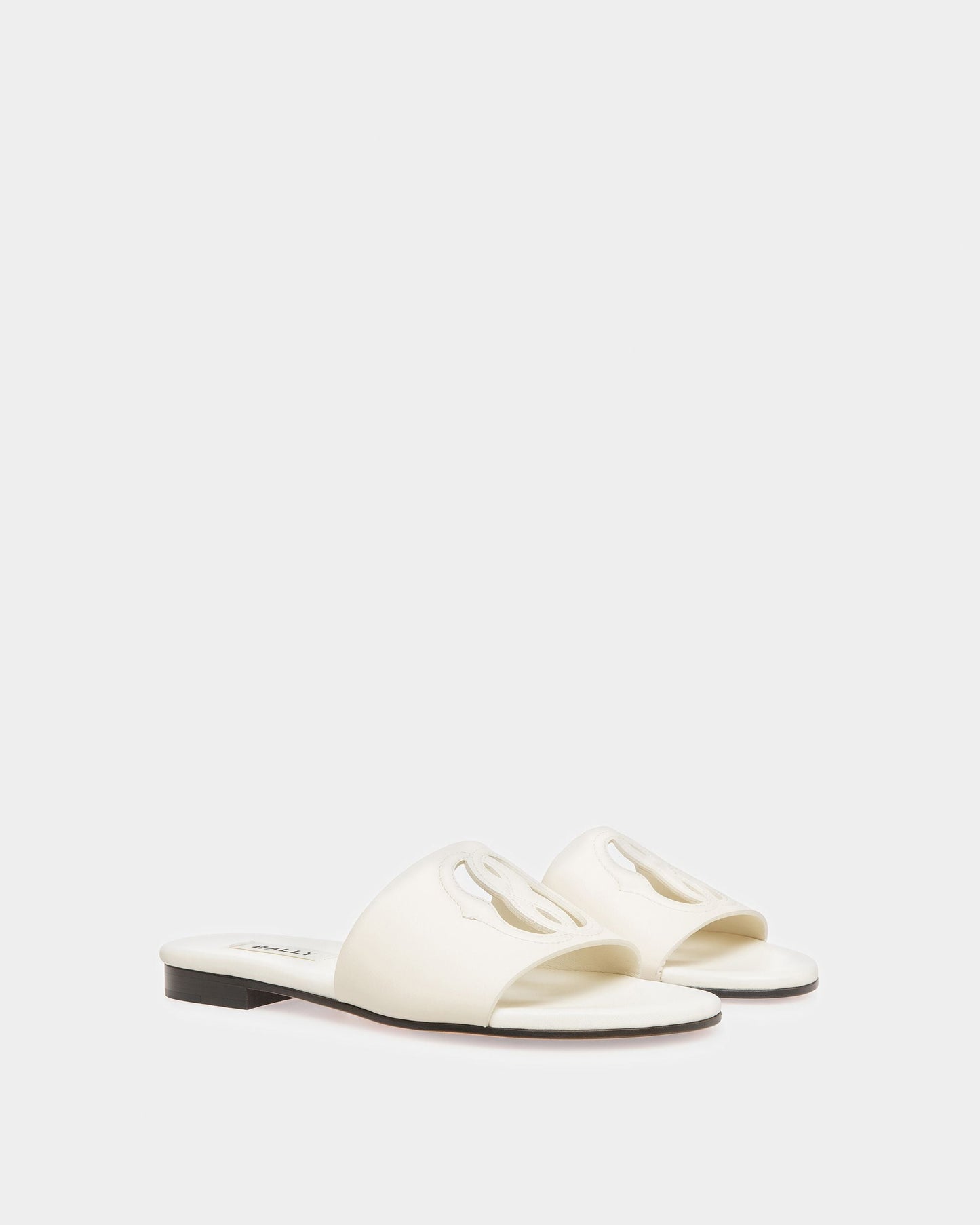 Goldie | Women's Sandals | Bone Leather | Bally | Still Life 3/4 Front