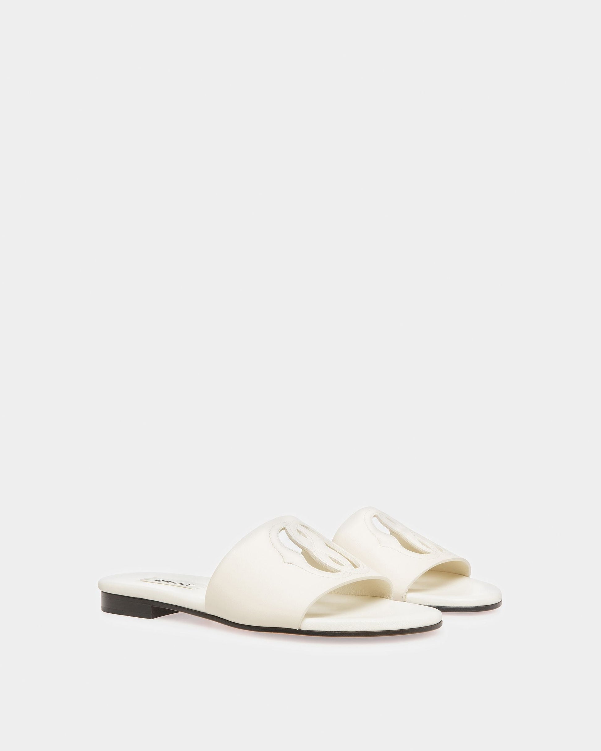 Goldie | Women's Sandals | Bone Leather | Bally | Still Life 3/4 Front
