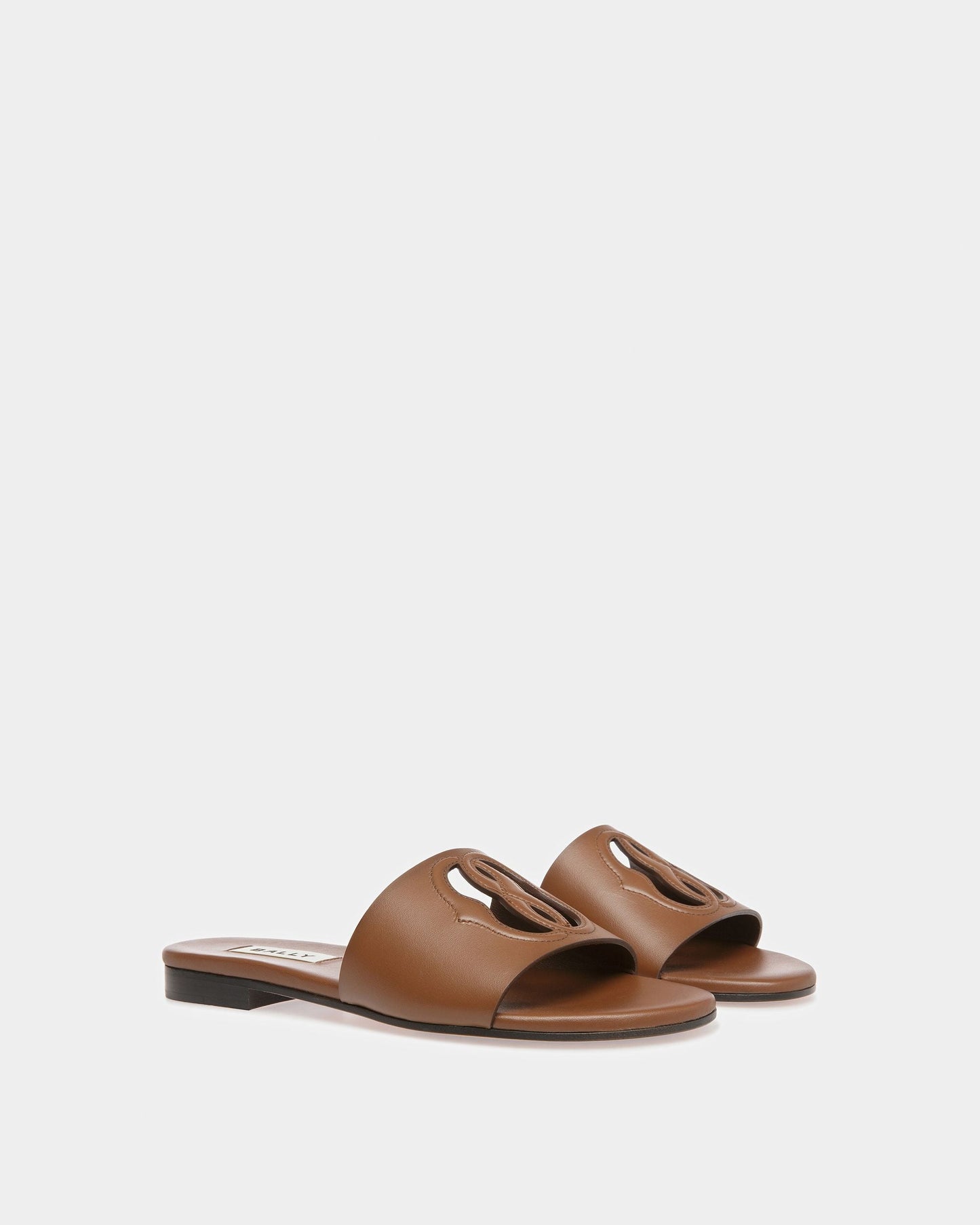 Goldie | Women's Sandals | Brown Leather | Bally | Still Life 3/4 Front