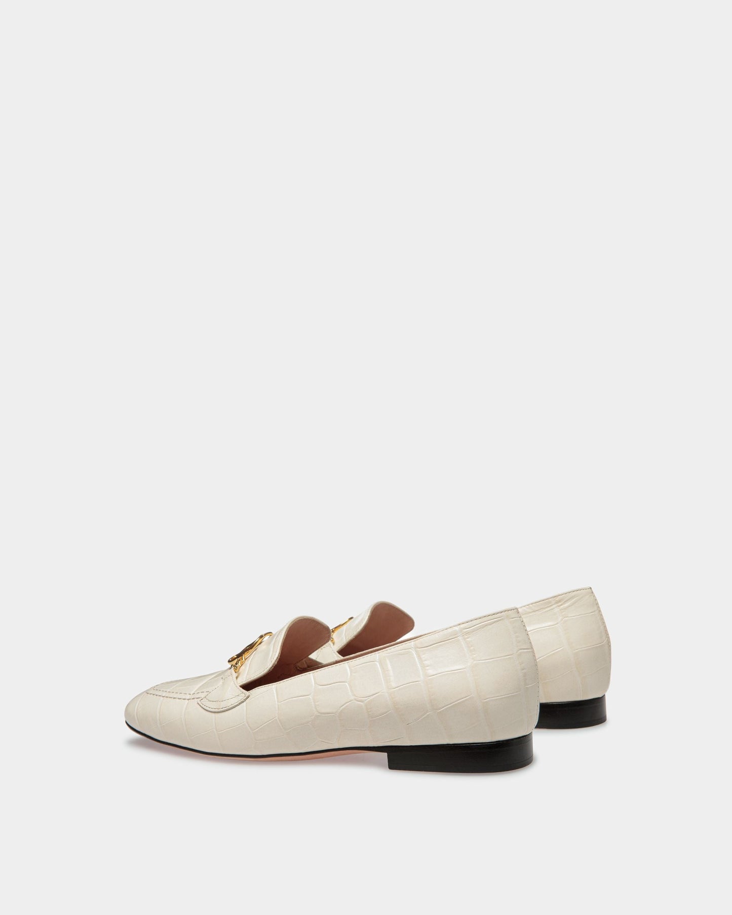 Obrien | Women's Loafers | Bone Leather | Bally | Still Life 3/4 Back