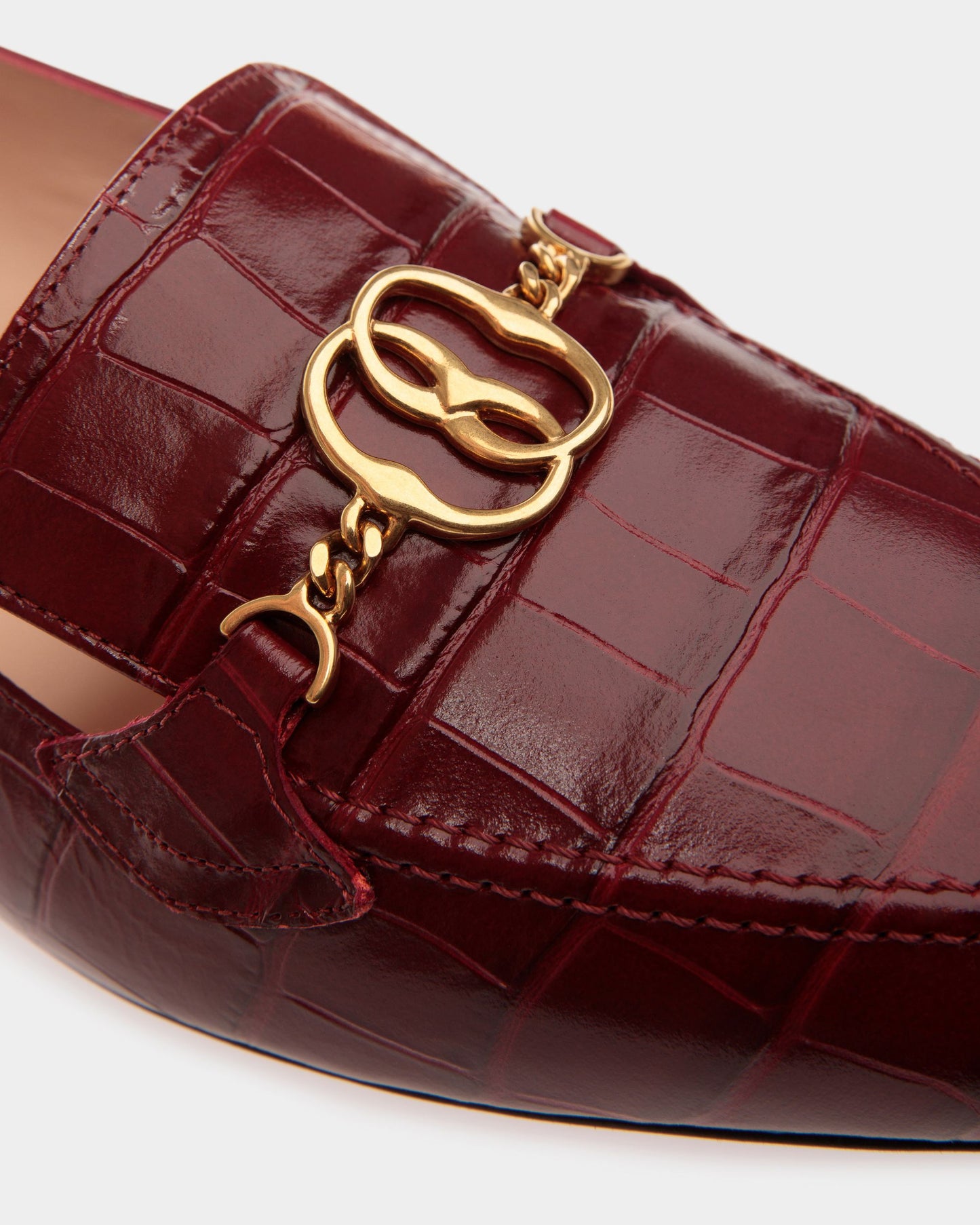 Obrien | Women's Flats |Burgundy Leather | Bally | Still Life Detail