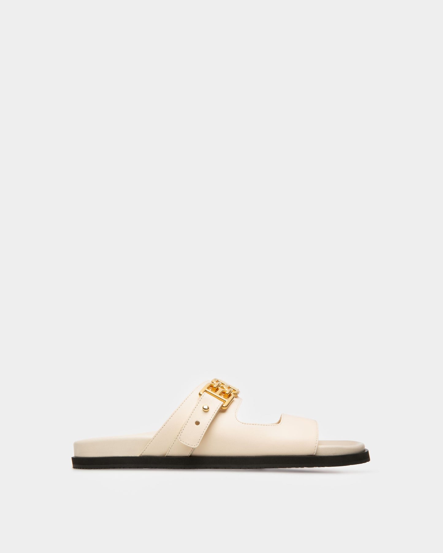 Emma Leather Sandals In Bone