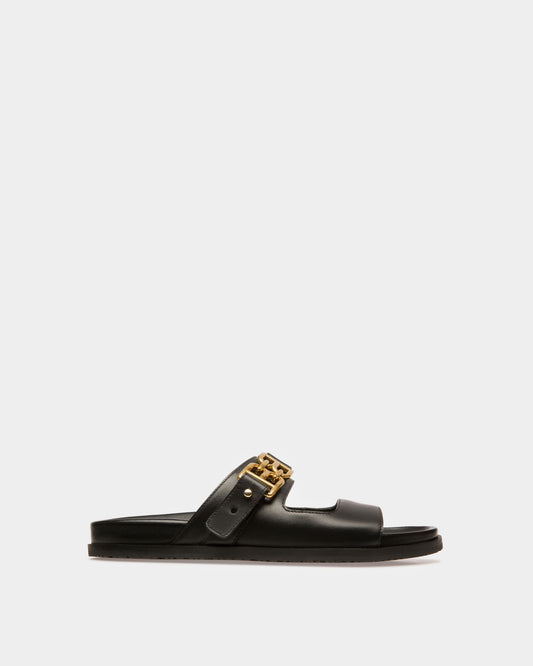 Emma Leather Sandals In Black