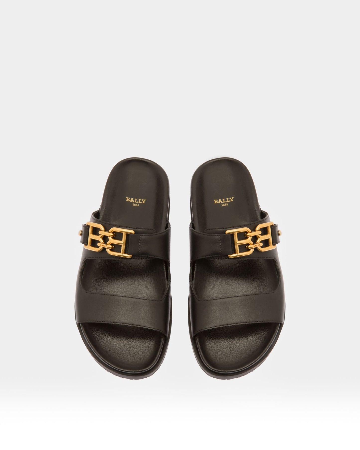 Emma Leather Sandals In Black