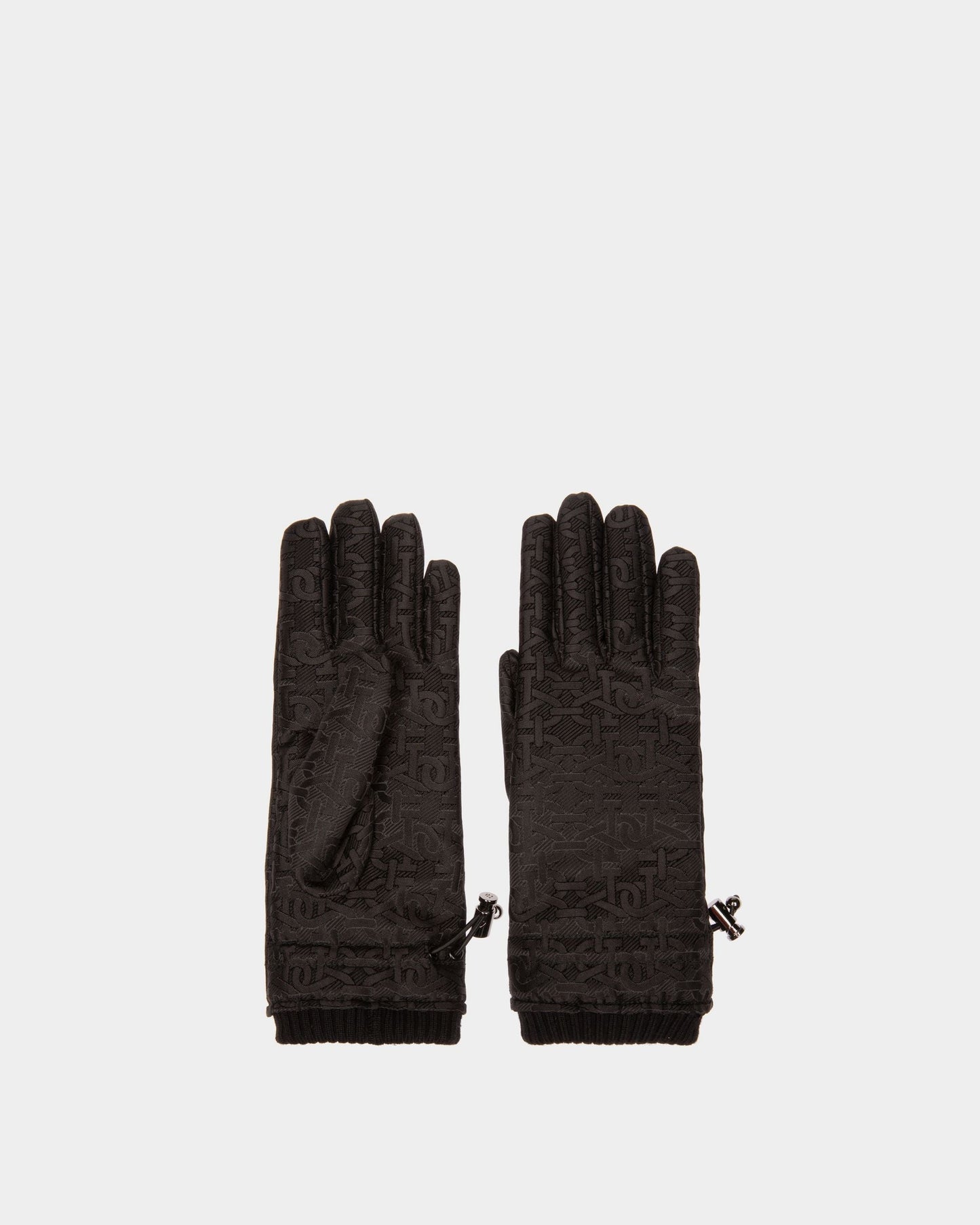 Recycled Polyster Gloves In Black