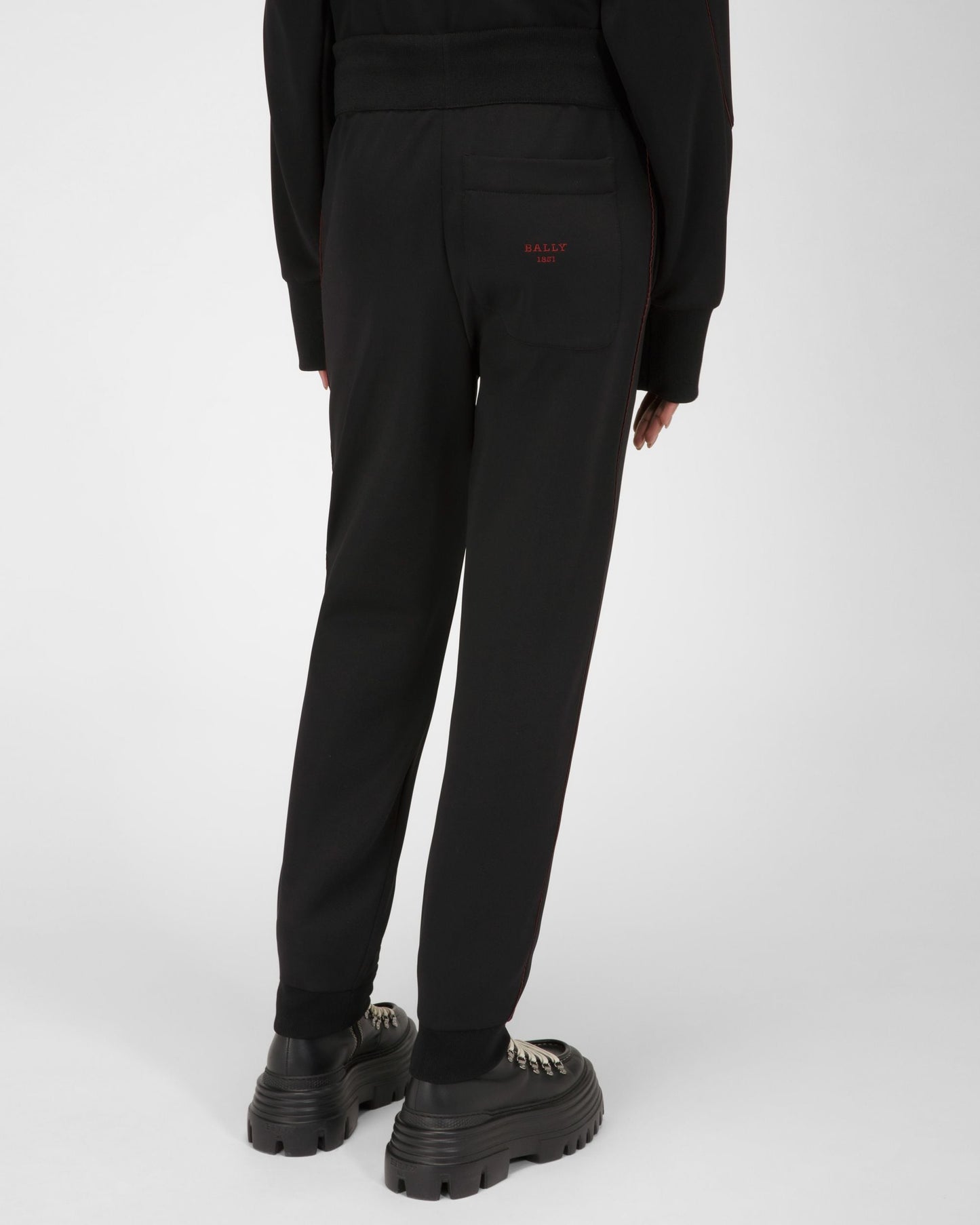 Polyester Mix Sweatpants In Black