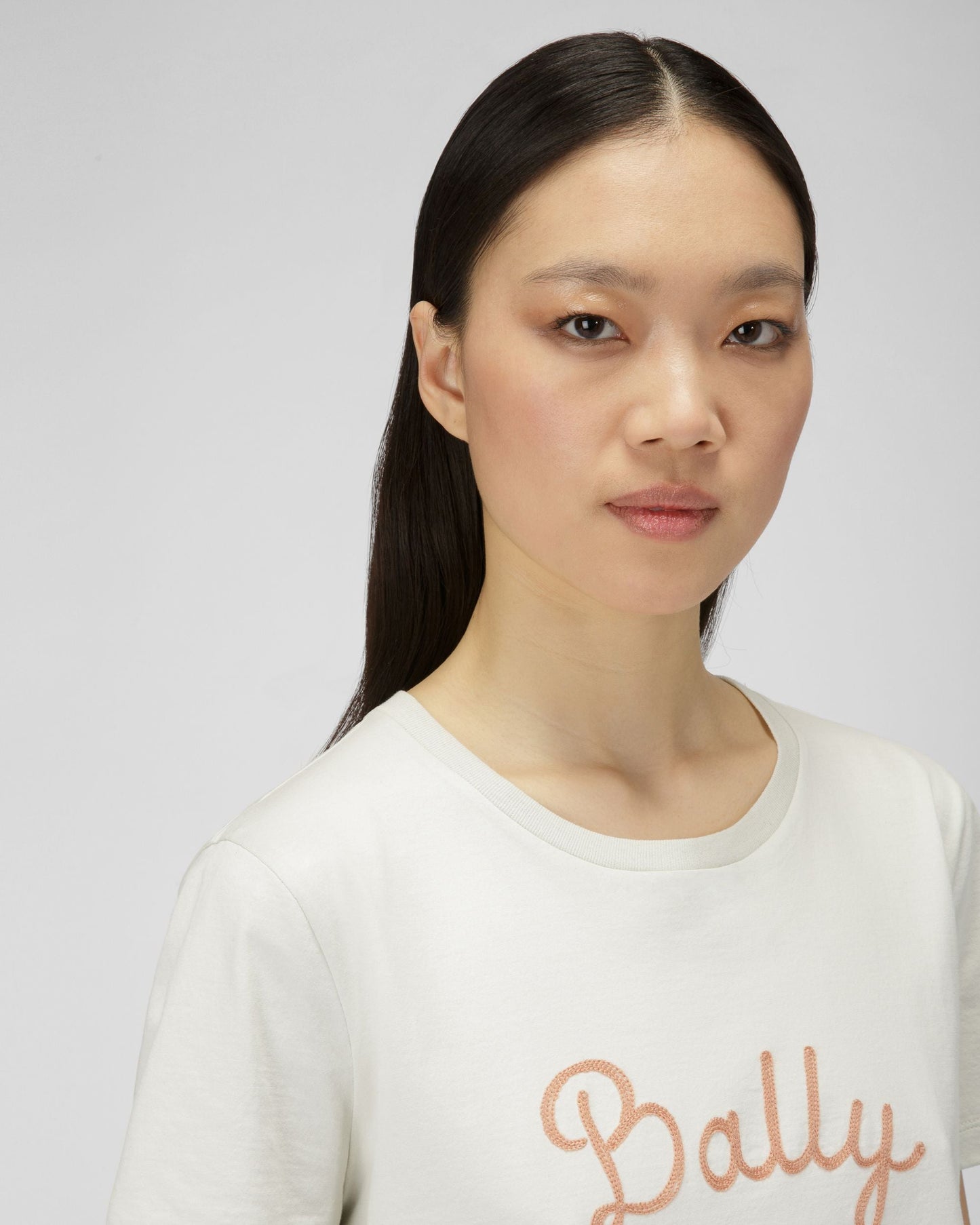 Cotton T-Shirt In Bone