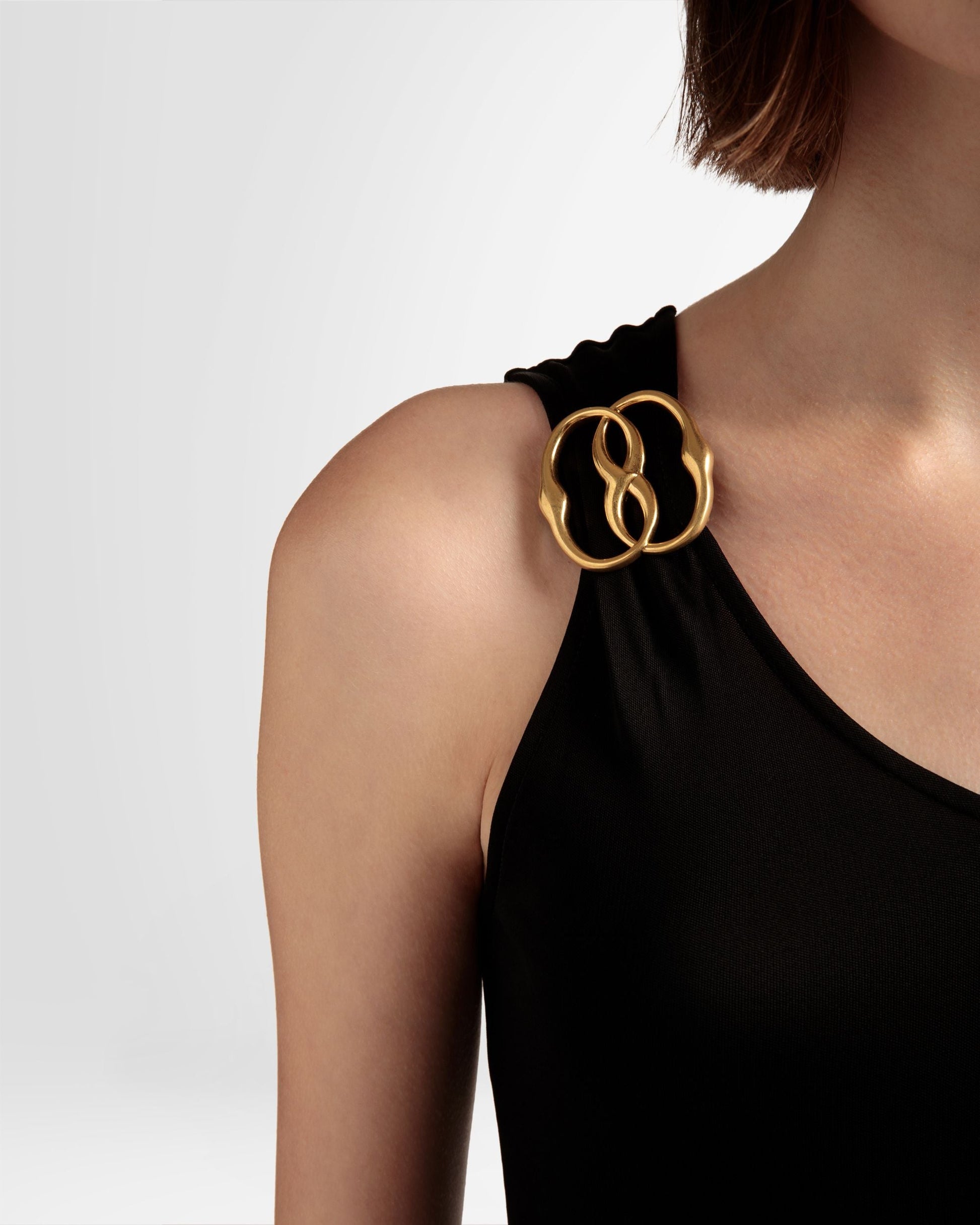 Cutsew Dress | Women's Dress | Black Viscose Mix | Bally | On Model Detail
