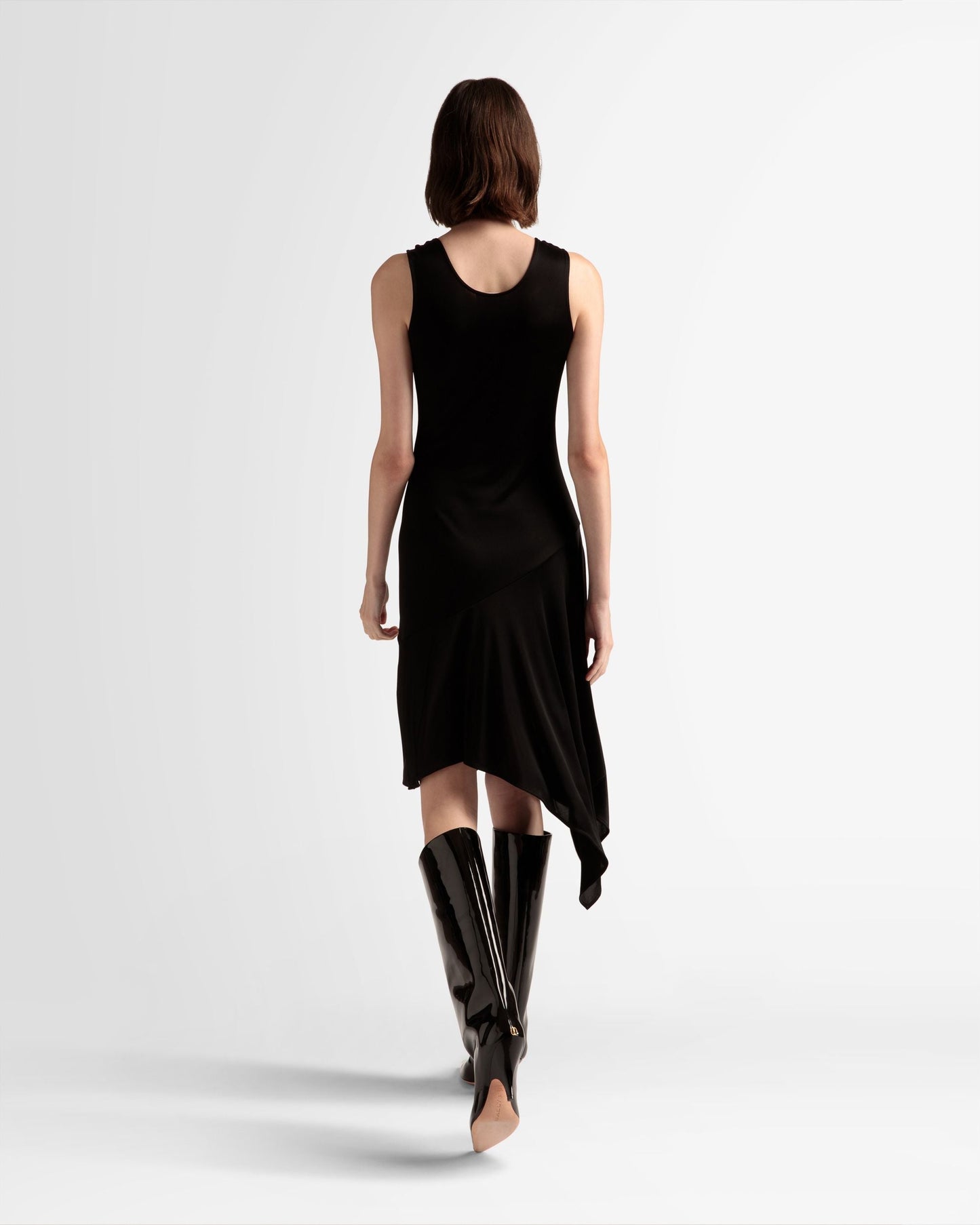 Cutsew Dress | Women's Dress | Black Viscose Mix | Bally | On Model Back