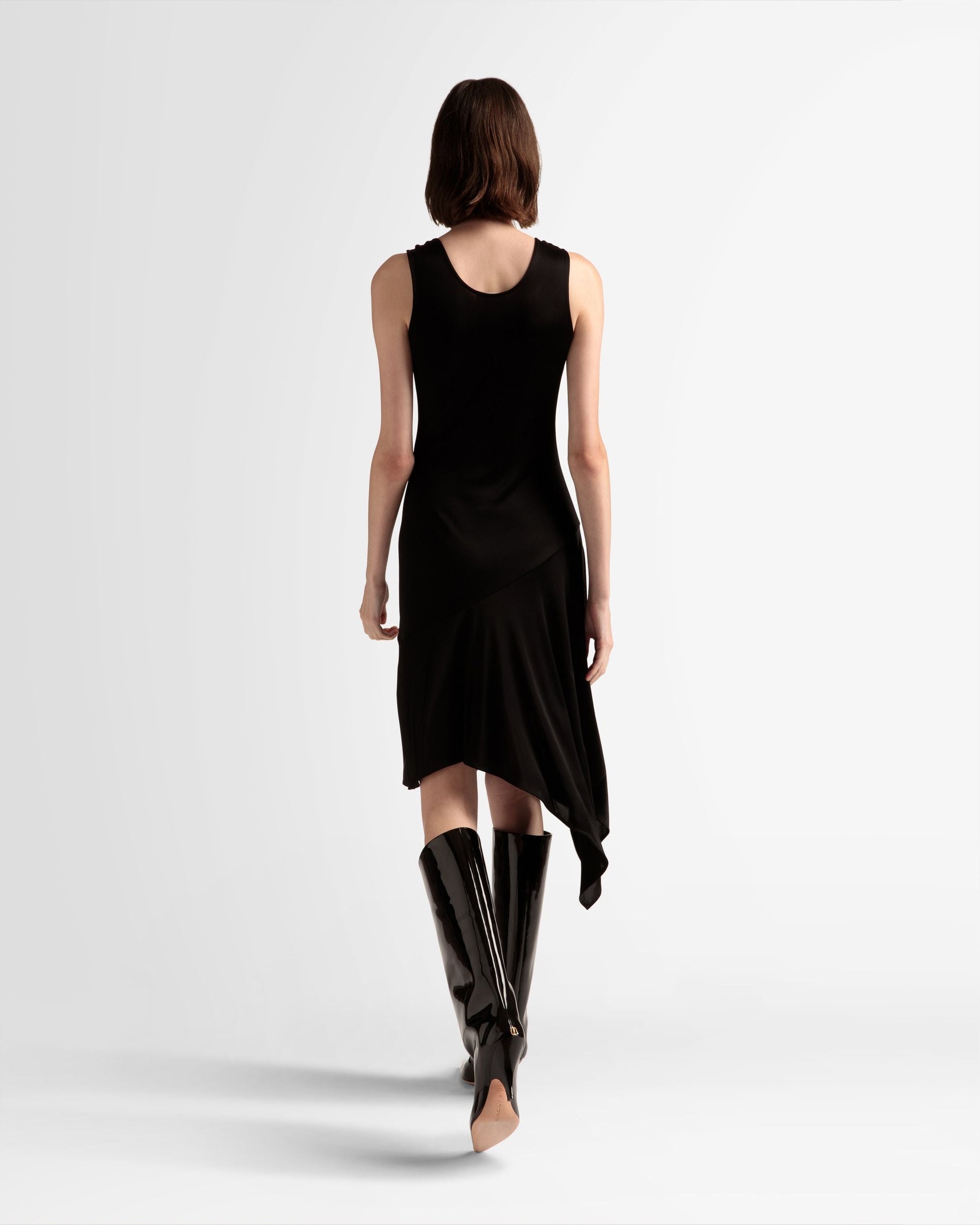 Cutsew Dress | Women's Dress | Black Viscose Mix | Bally | On Model Back