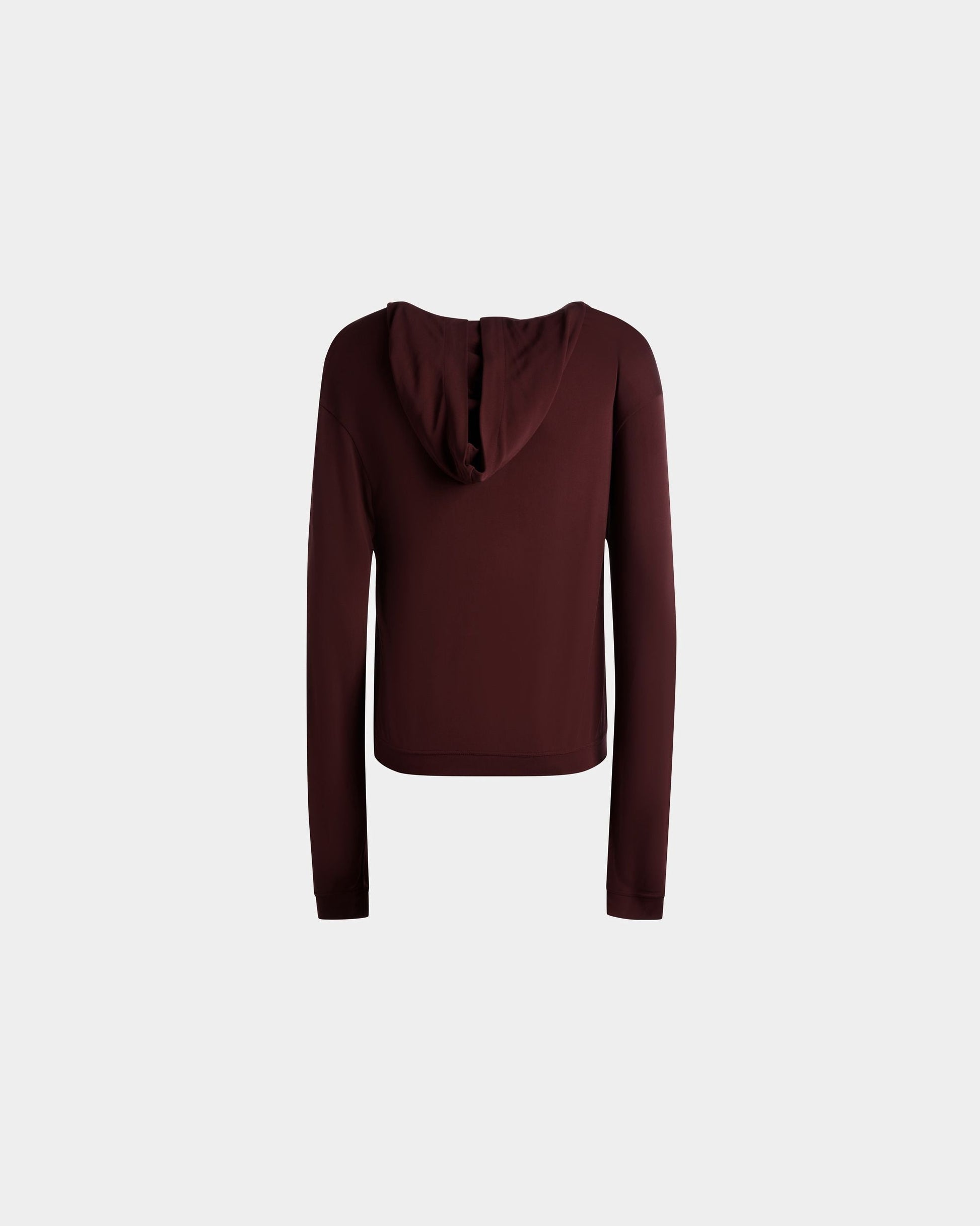 Hooded Sweatshirt | Women's Sweatshirt | Burgundy Fabric | Bally | Still Life Back
