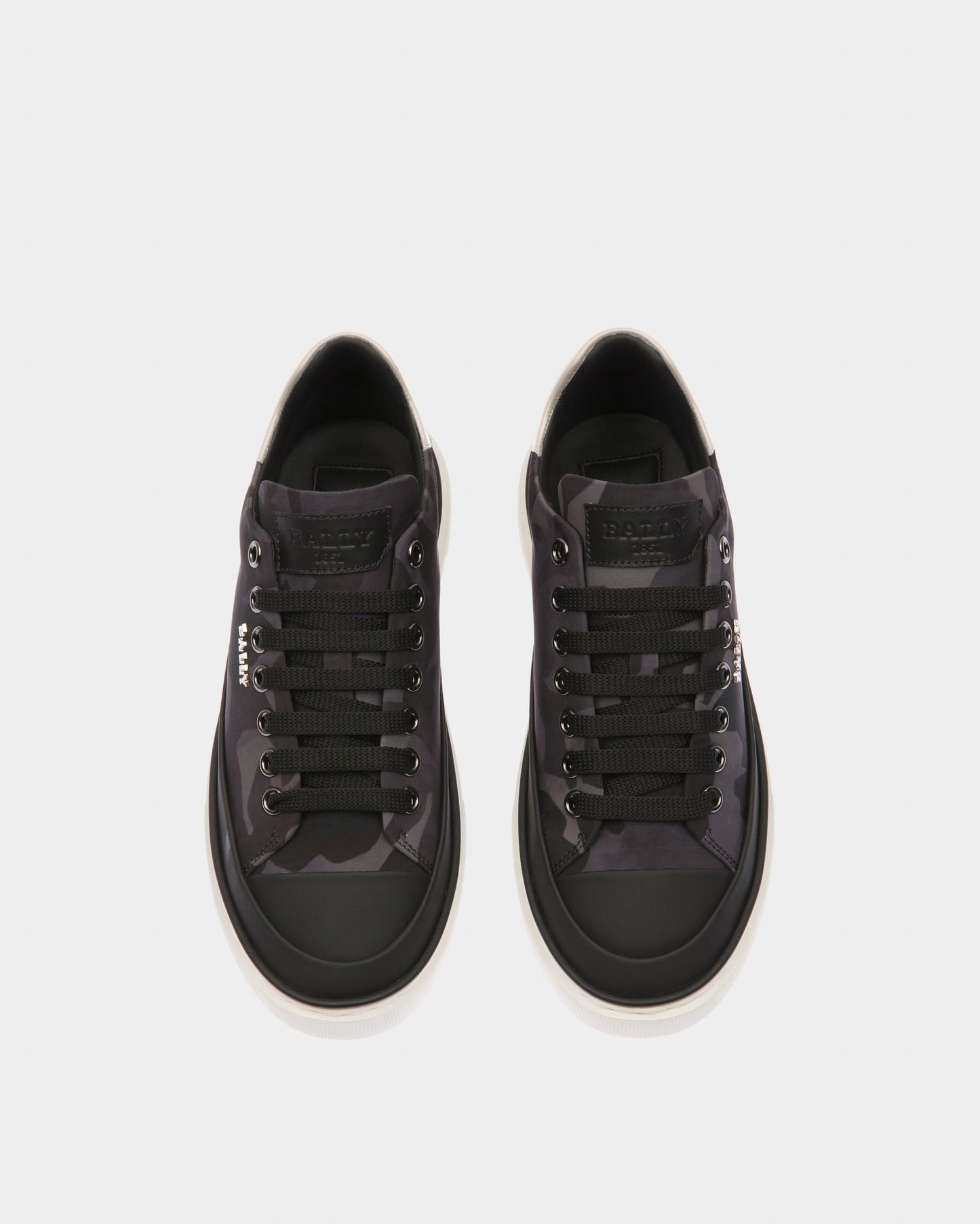 Maily Recycled Polyester And Leather Sneakers In Black