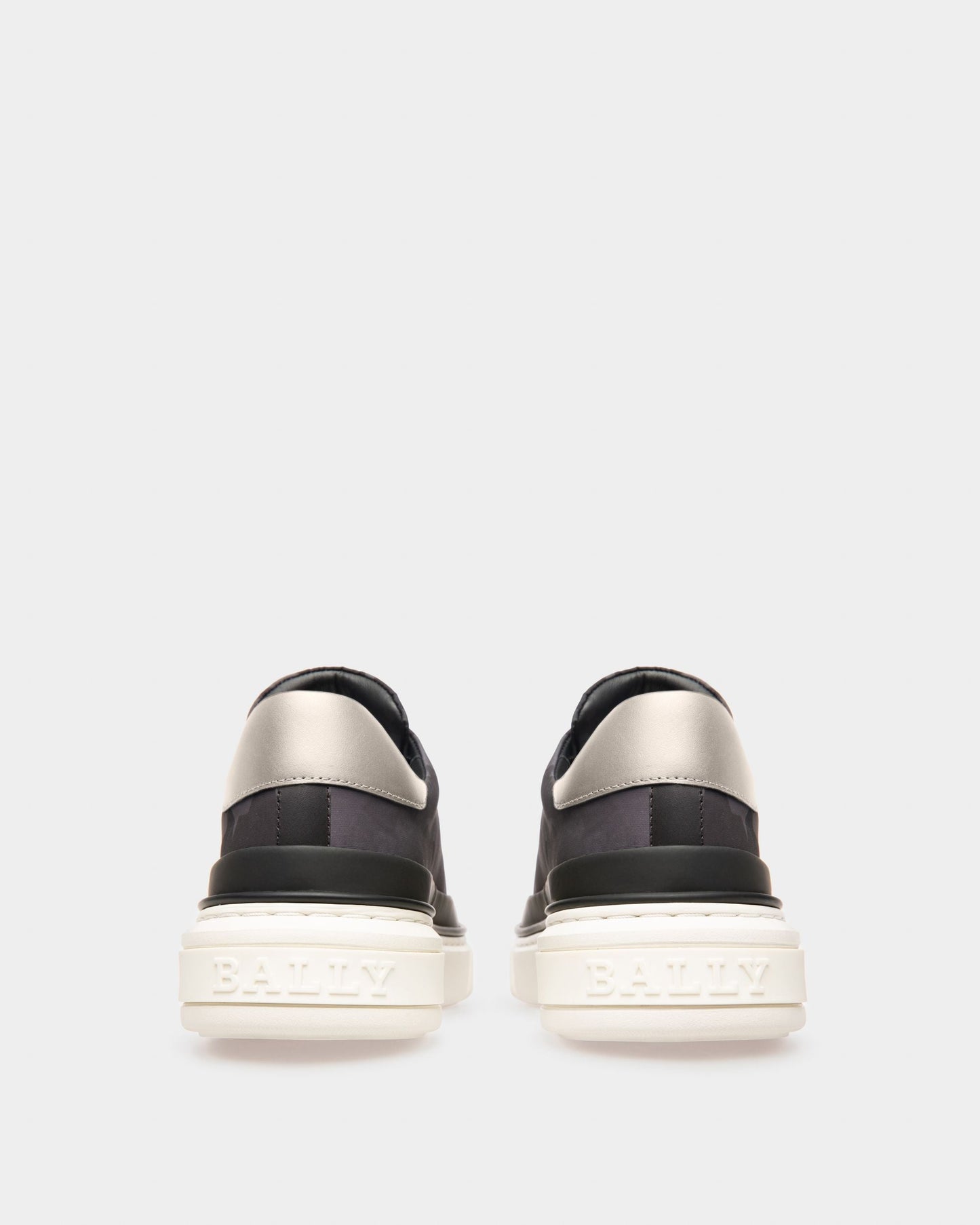 Maily Recycled Polyester And Leather Sneakers In Black