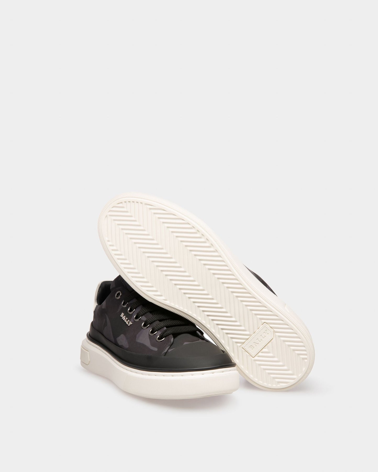 Maily Recycled Polyester And Leather Sneakers In Black