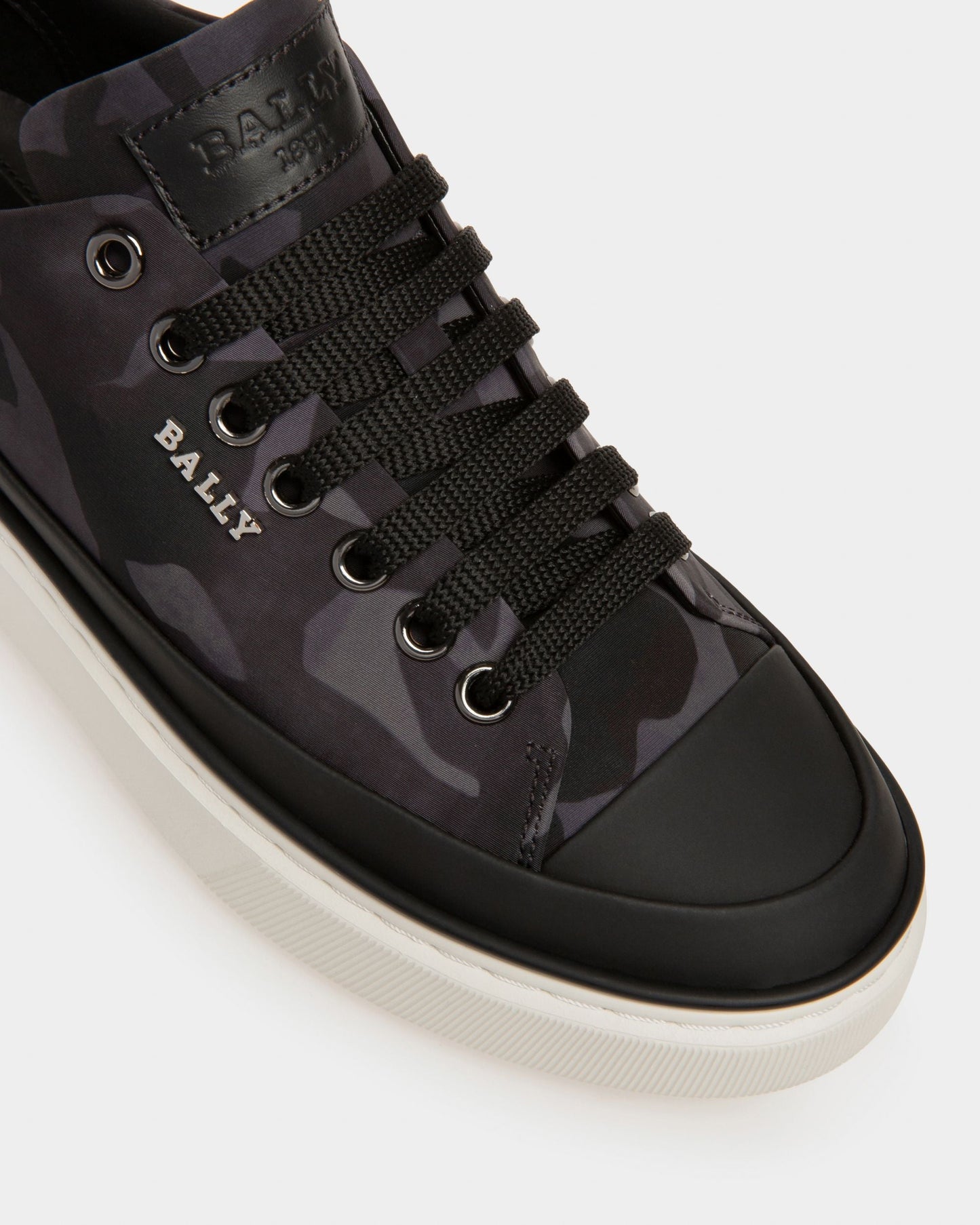 Maily Recycled Polyester And Leather Sneakers In Black