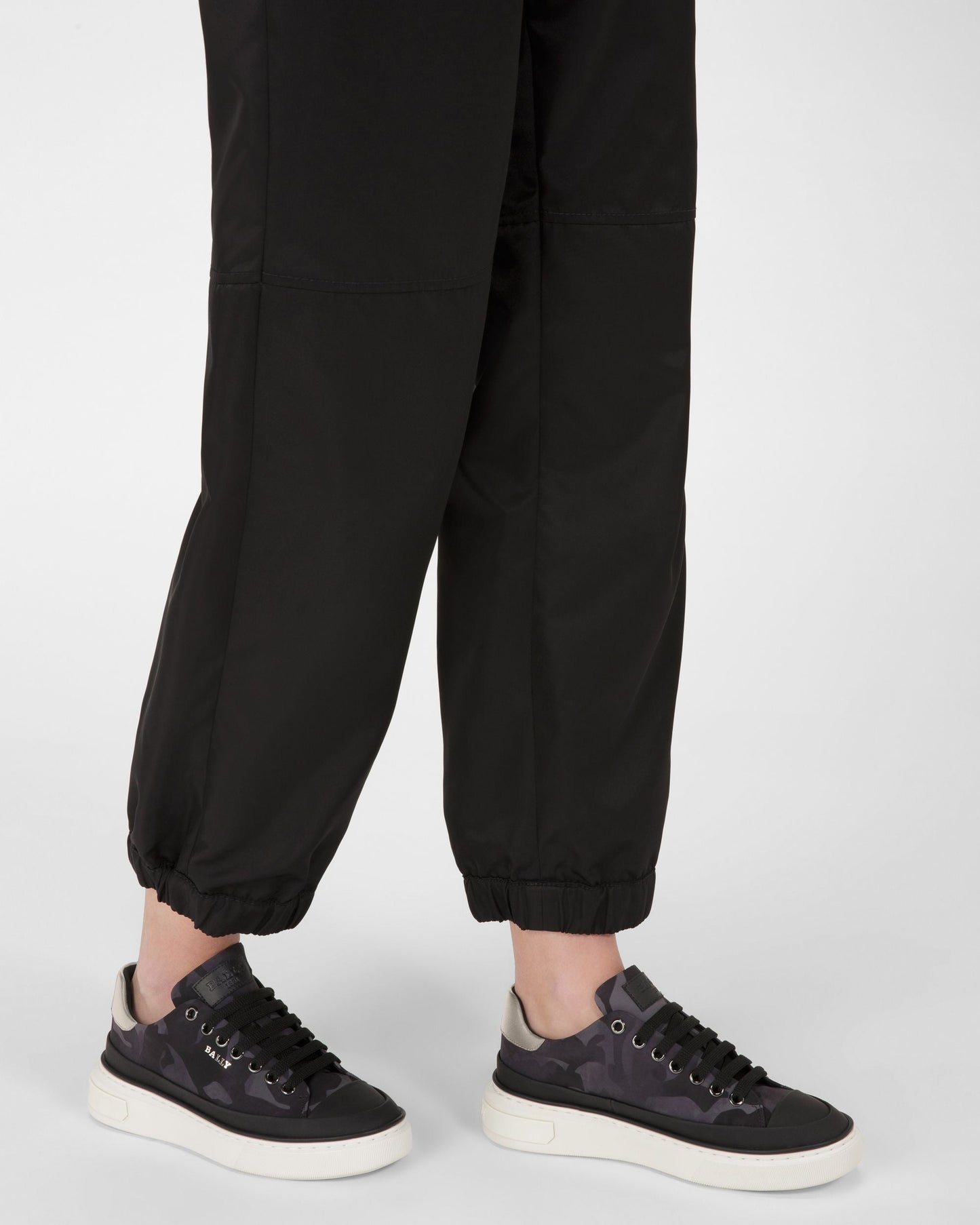 Maily Recycled Polyester And Leather Sneakers In Black