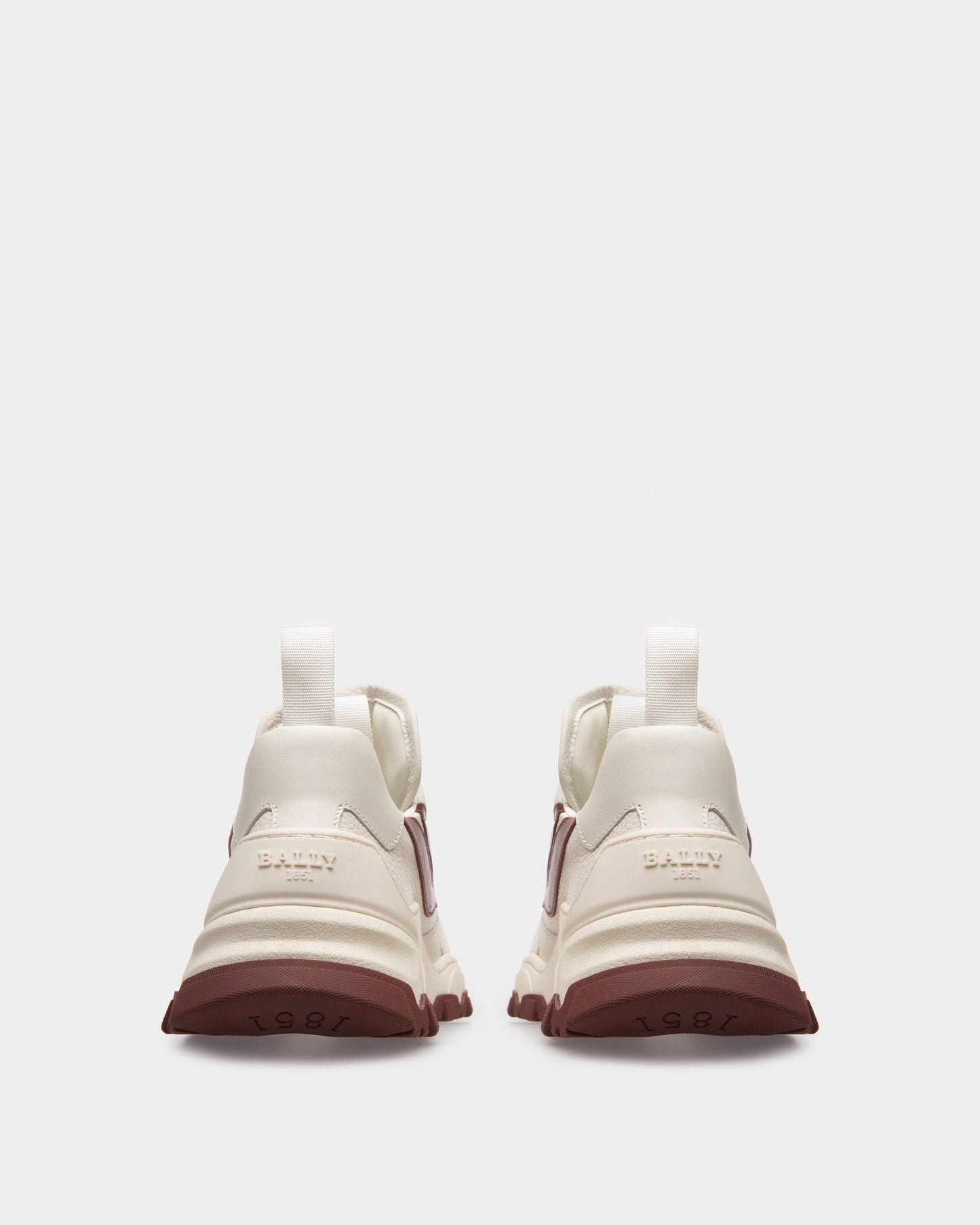 Holden Leather And Fabric Sneakers In White And Heritage Red