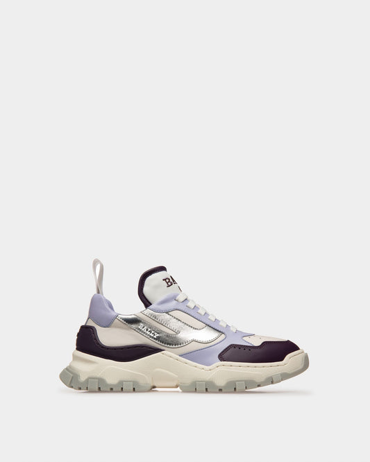 Holden Leather And Fabric Sneakers In Purple And White