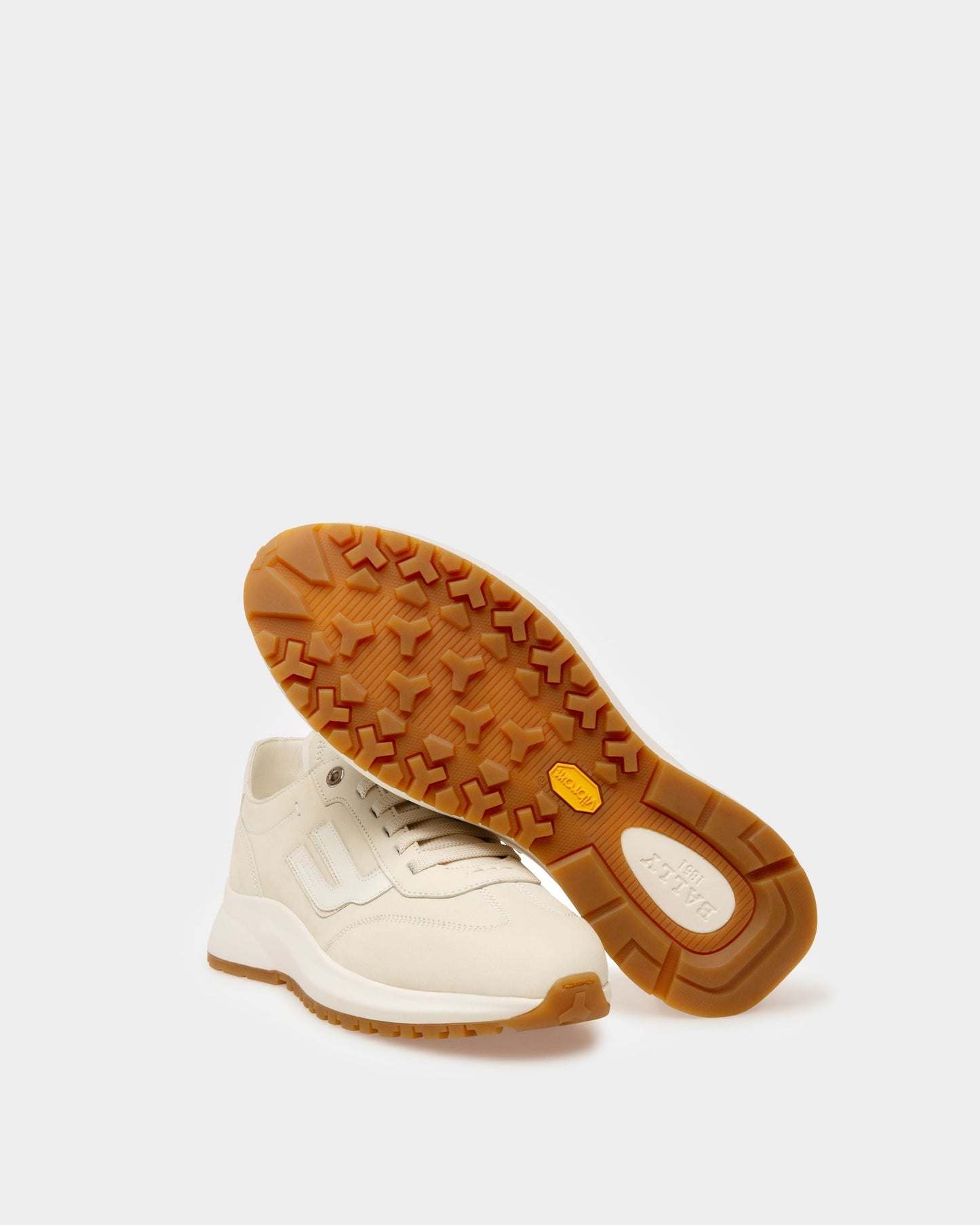 Demyl Leather Sneakers In Denty White & White