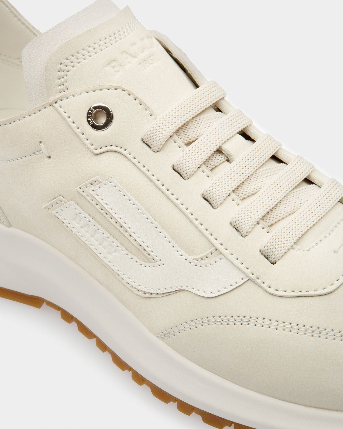 Demyl Leather Sneakers In Denty White & White