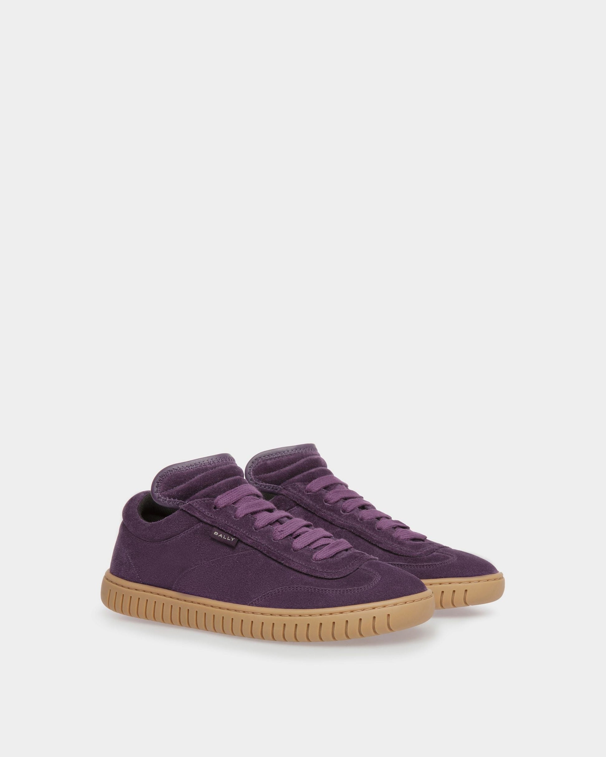 Parrel | Women's Sneakers | Orchid And Amber Leather | Bally | Still Life 3/4 Front