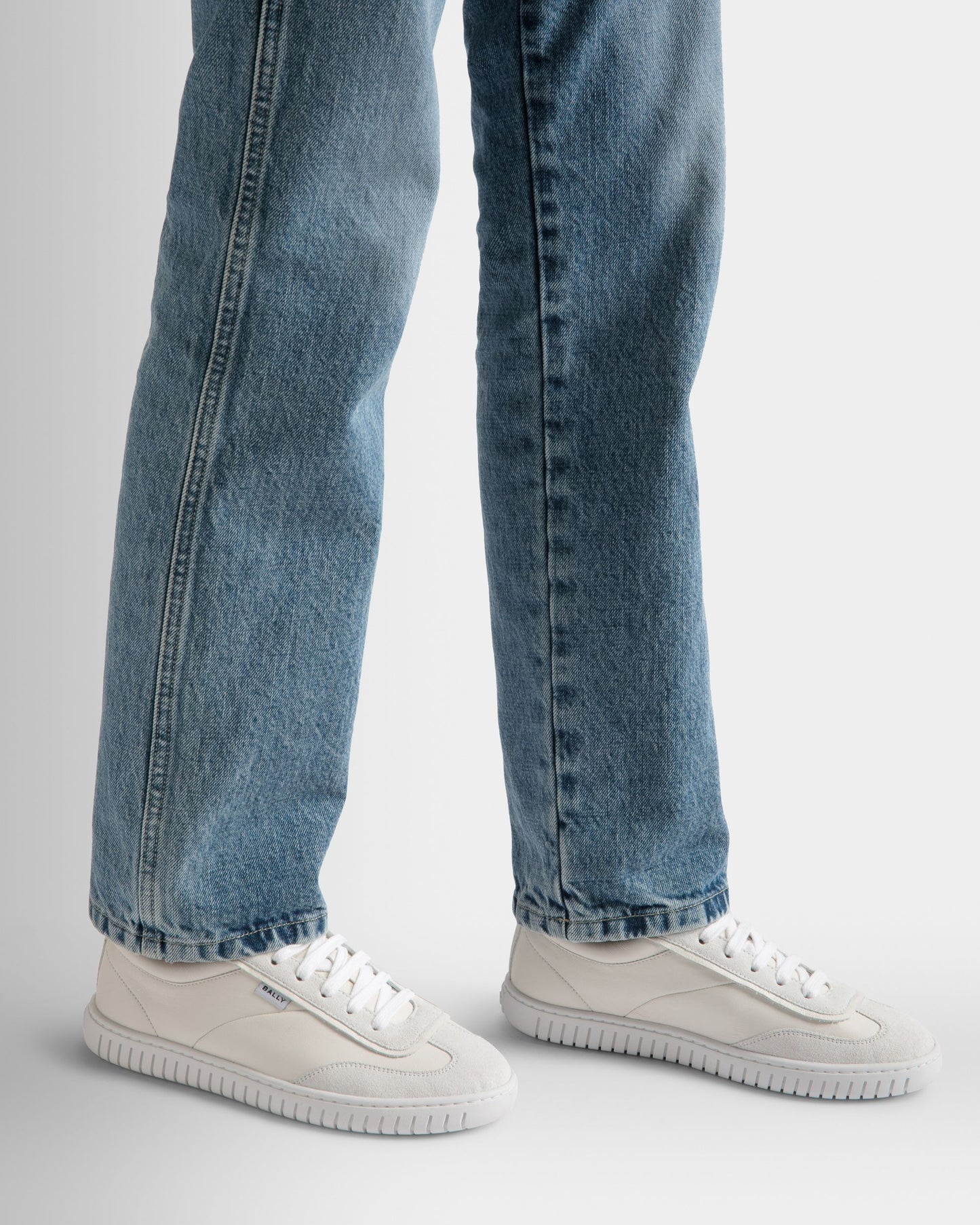 Parrel | Women's Sneakers | White Leather | Bally | On Model Close Up