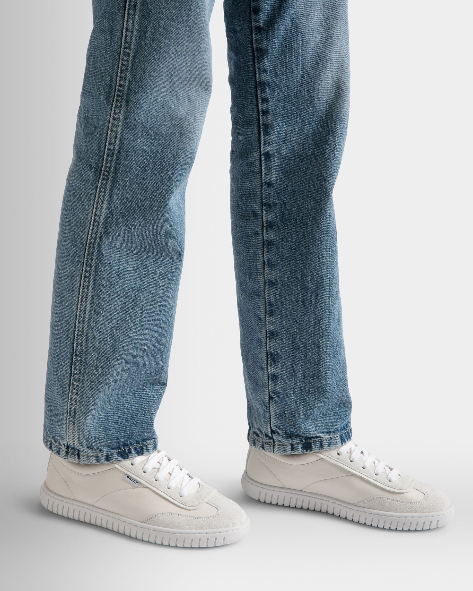 Parrel | Women's Sneakers | White Leather | Bally | On Model Close Up