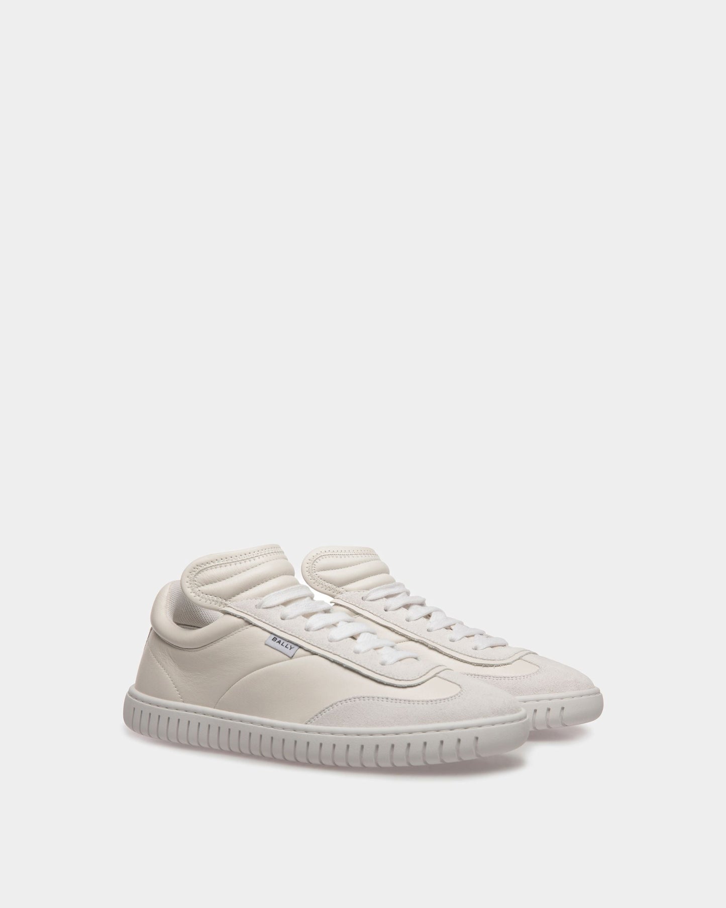 Parrel | Women's Sneakers | White Leather | Bally | Still Life 3/4 Front