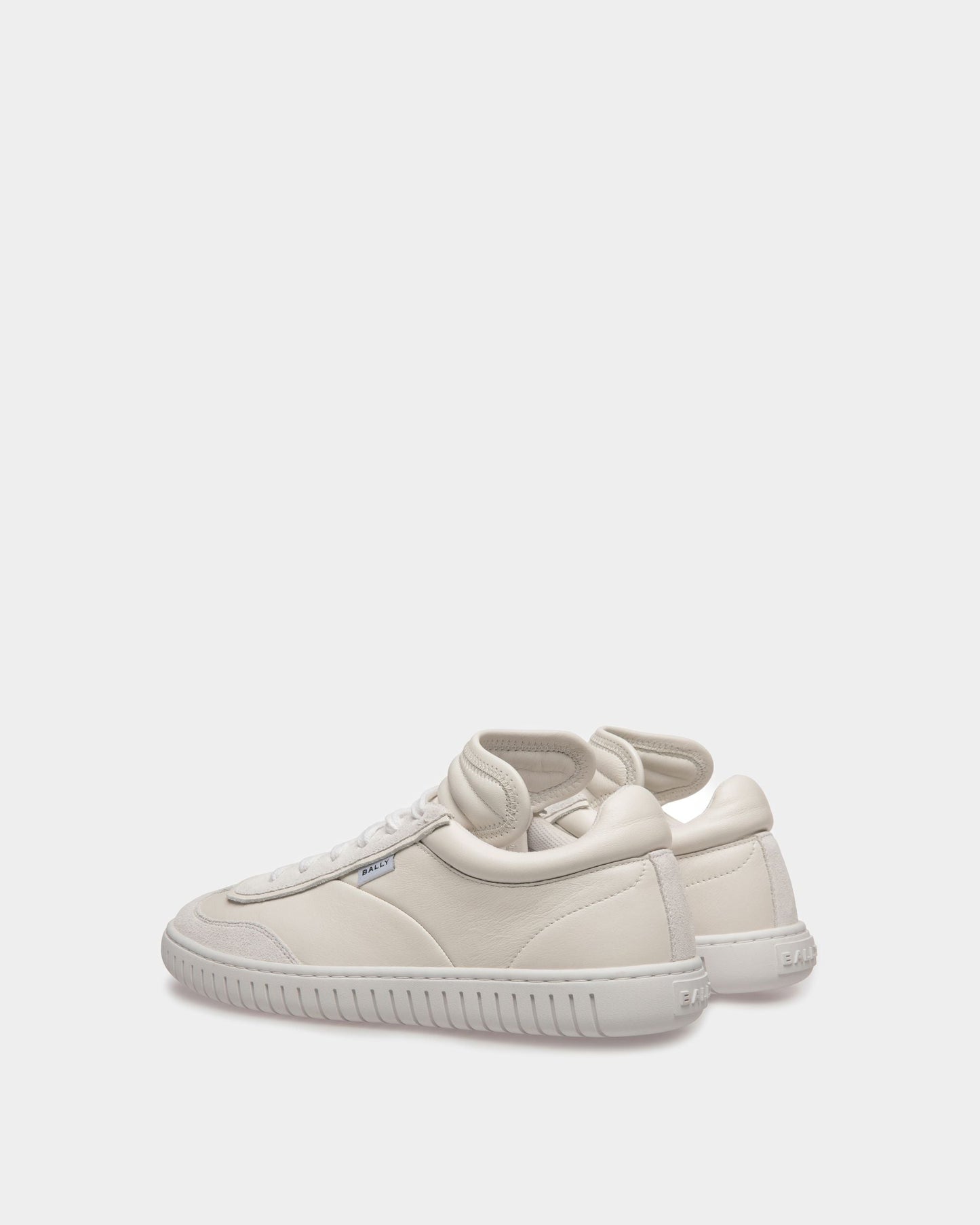 Parrel | Women's Sneakers | White Leather | Bally | Still Life 3/4 Back