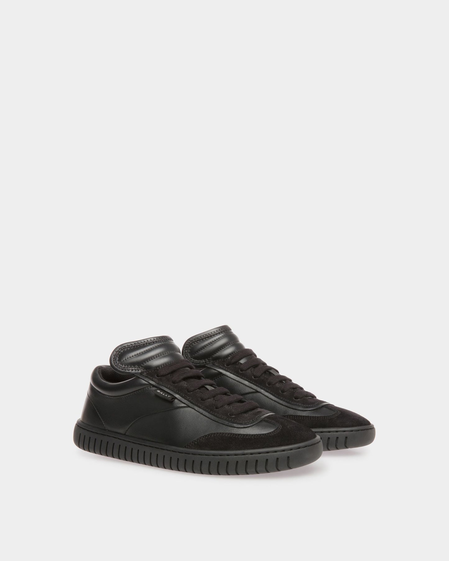 Parrel | Women's Sneakers | Black Leather | Bally | Still Life 3/4 Front