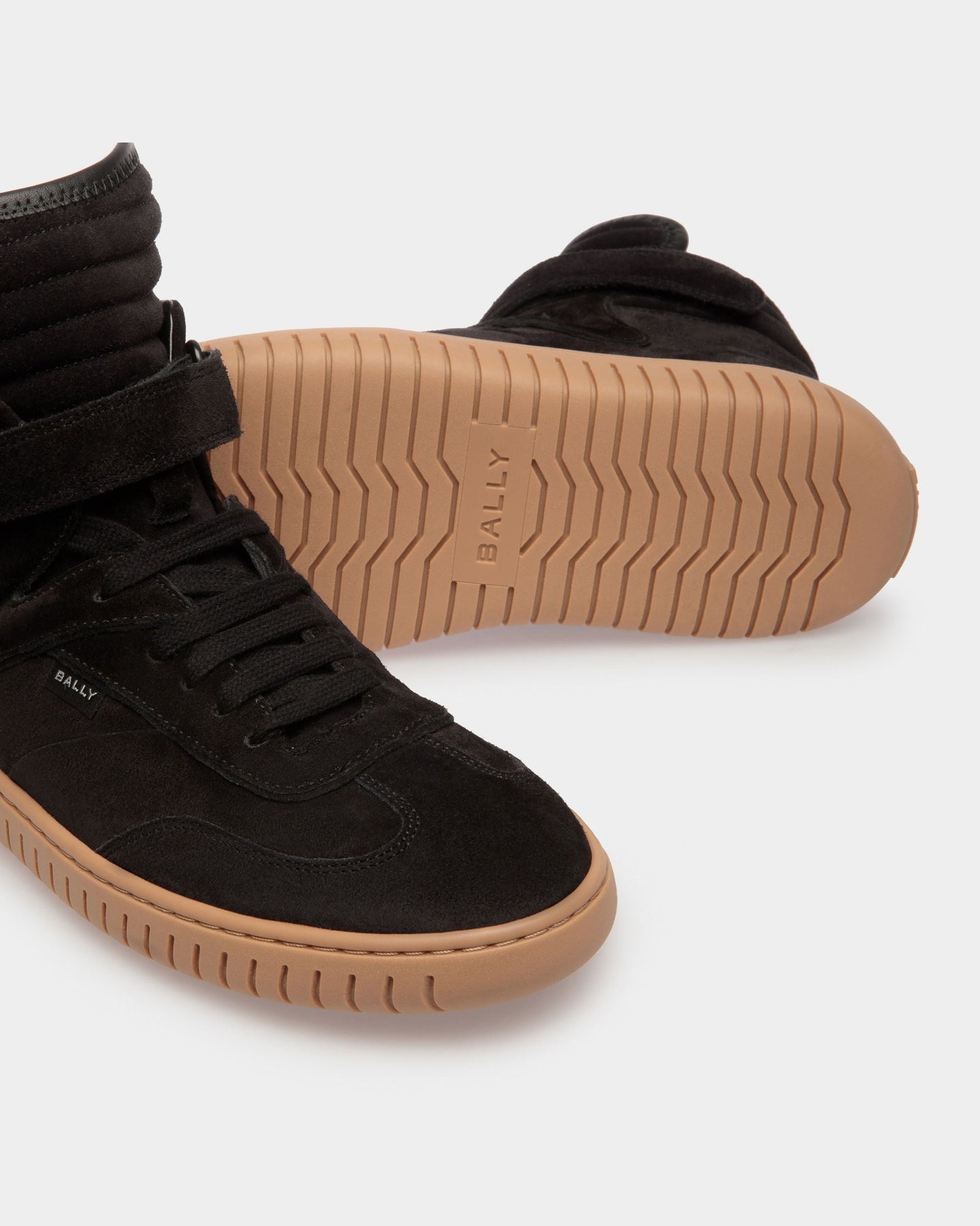 Parrel Mid | Women's Sneakers | Black And Amber Leather | Bally | Still Life Below