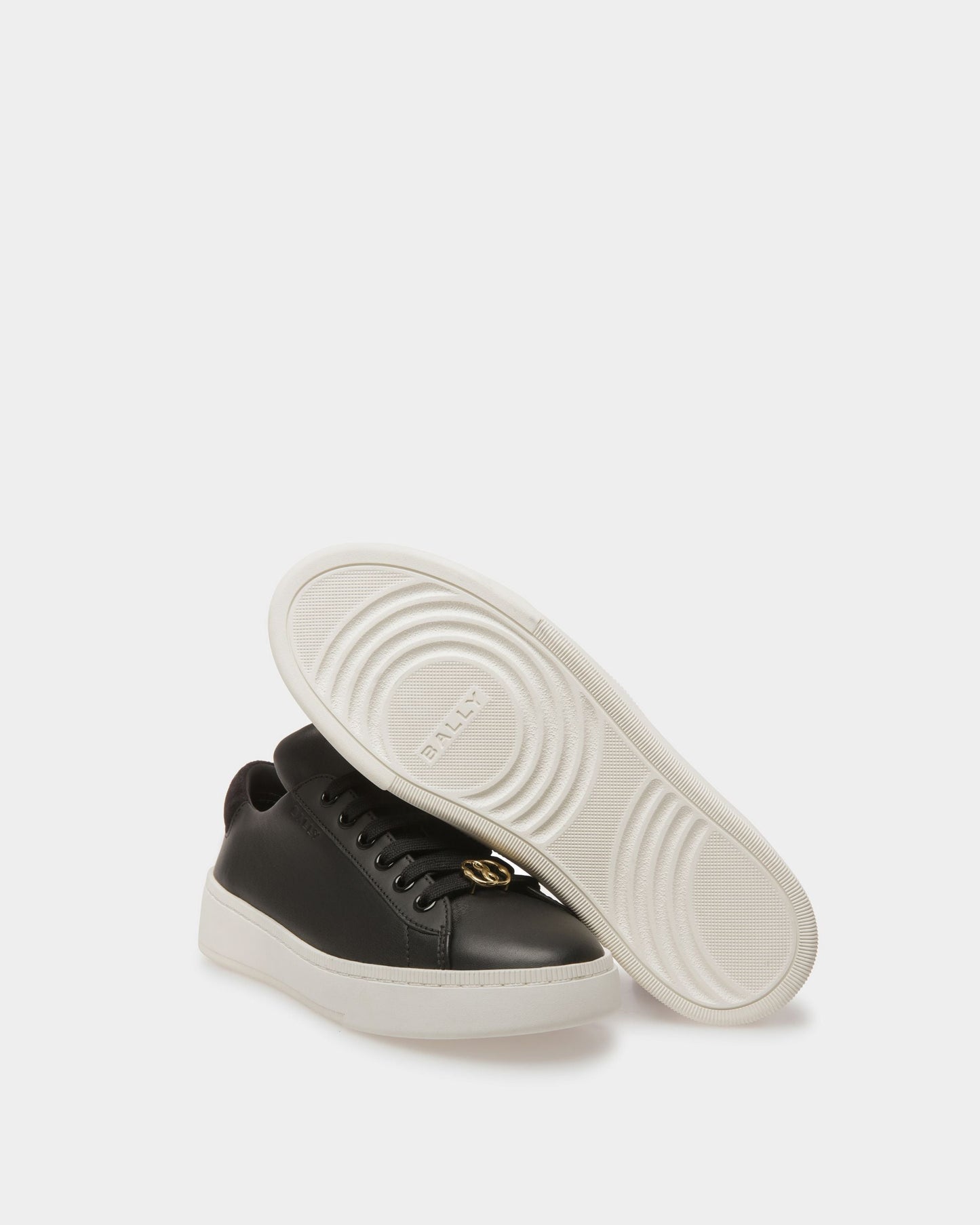 Ryver | Women's Sneakers | Black And White Leather | Bally | Still Life Detail