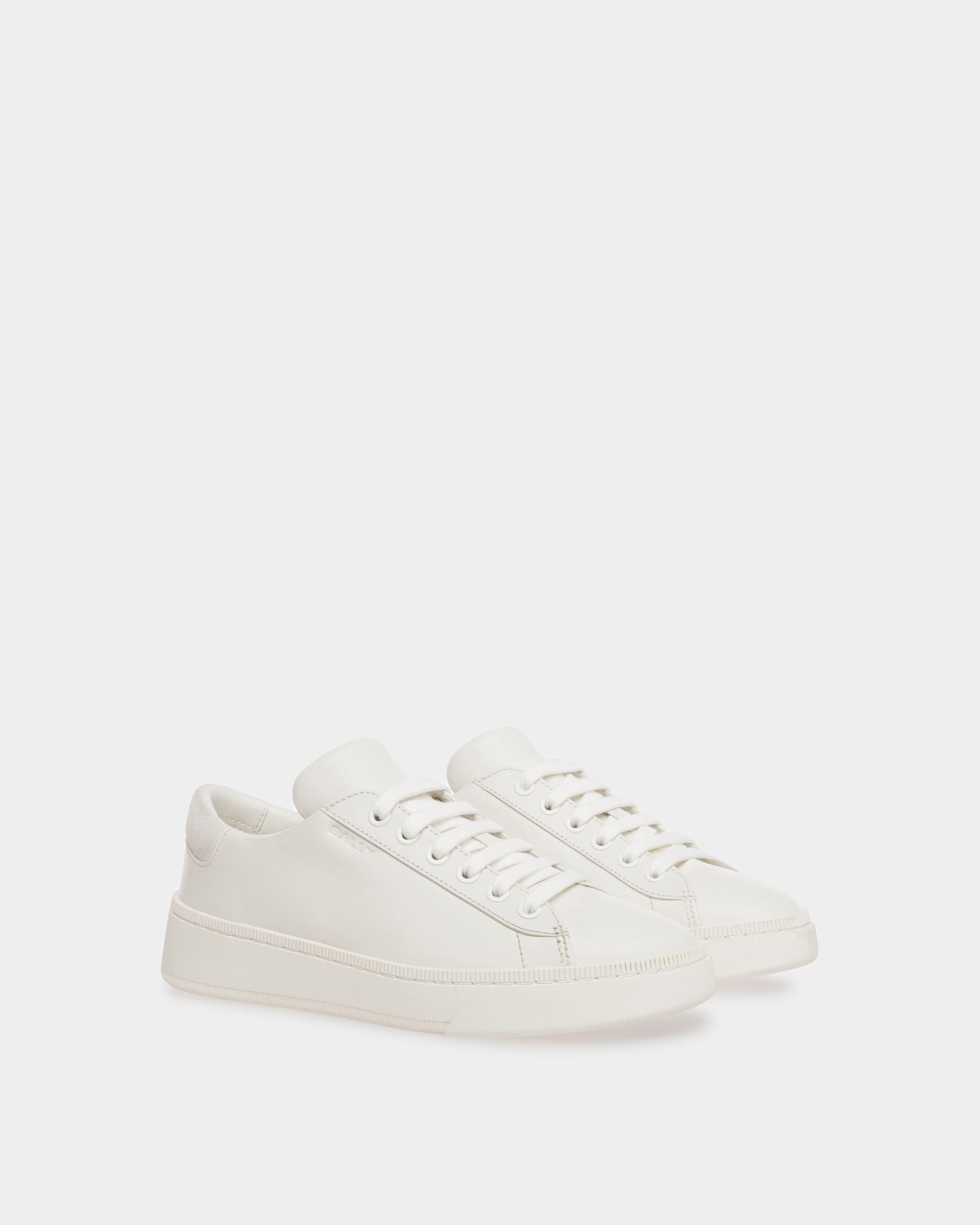 Ryver | Women's Sneakers | White Leather | Bally | Still Life 3/4 Back